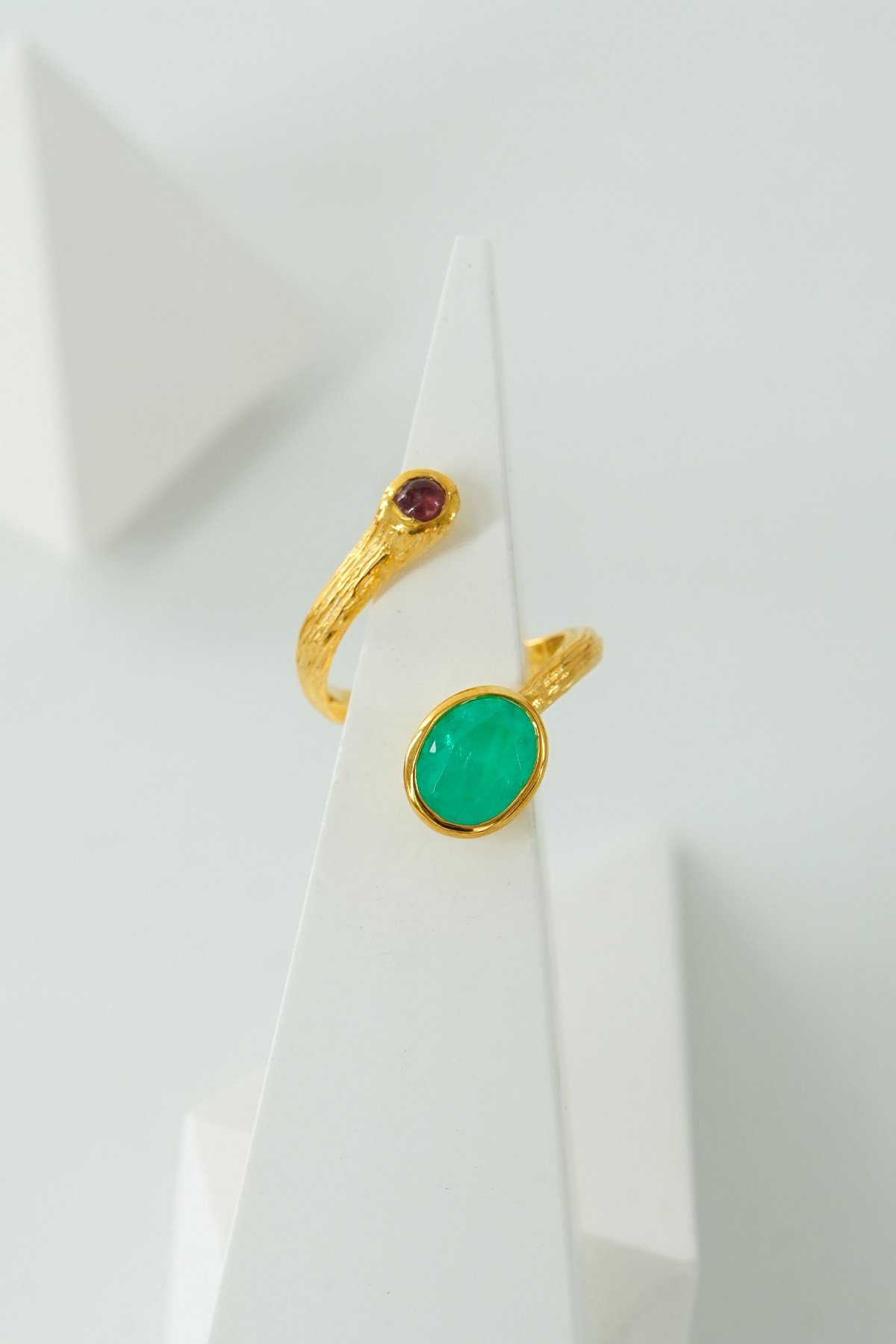 Paraiba Turmalin Taşlı Gümüş Yüzük