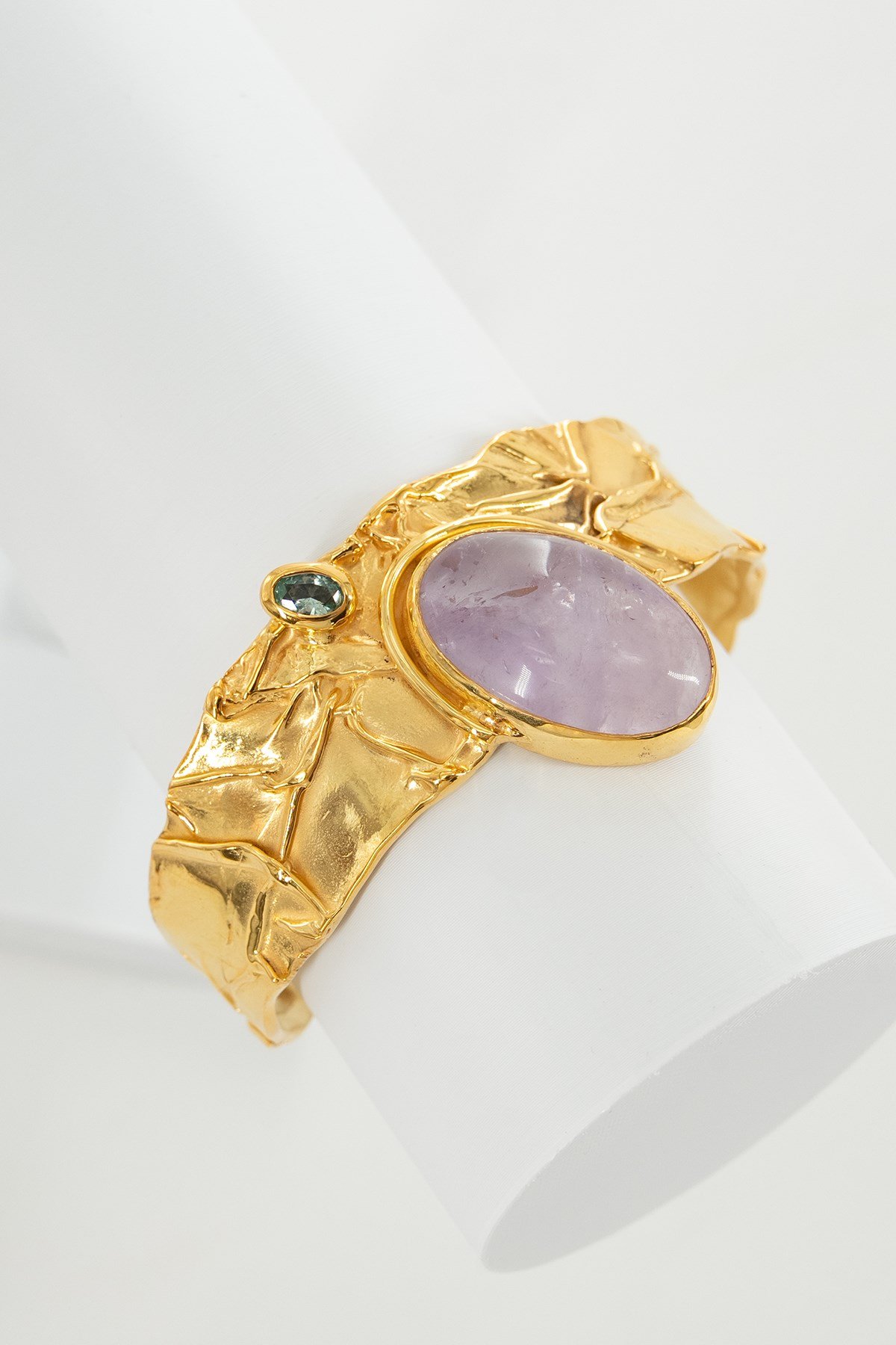 Pembe Kuvars (Pink Quartz) & Akuamarin Taşlı Gümüş Bileklik