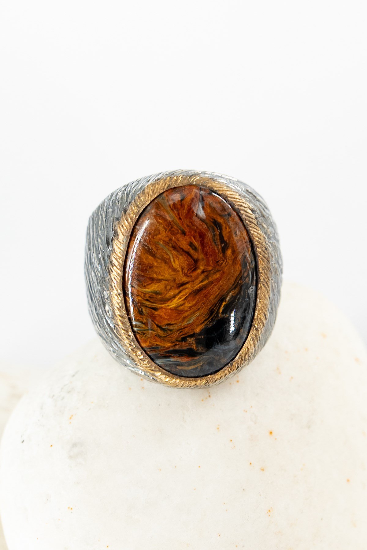 Pietersite Gümüş Yüzük