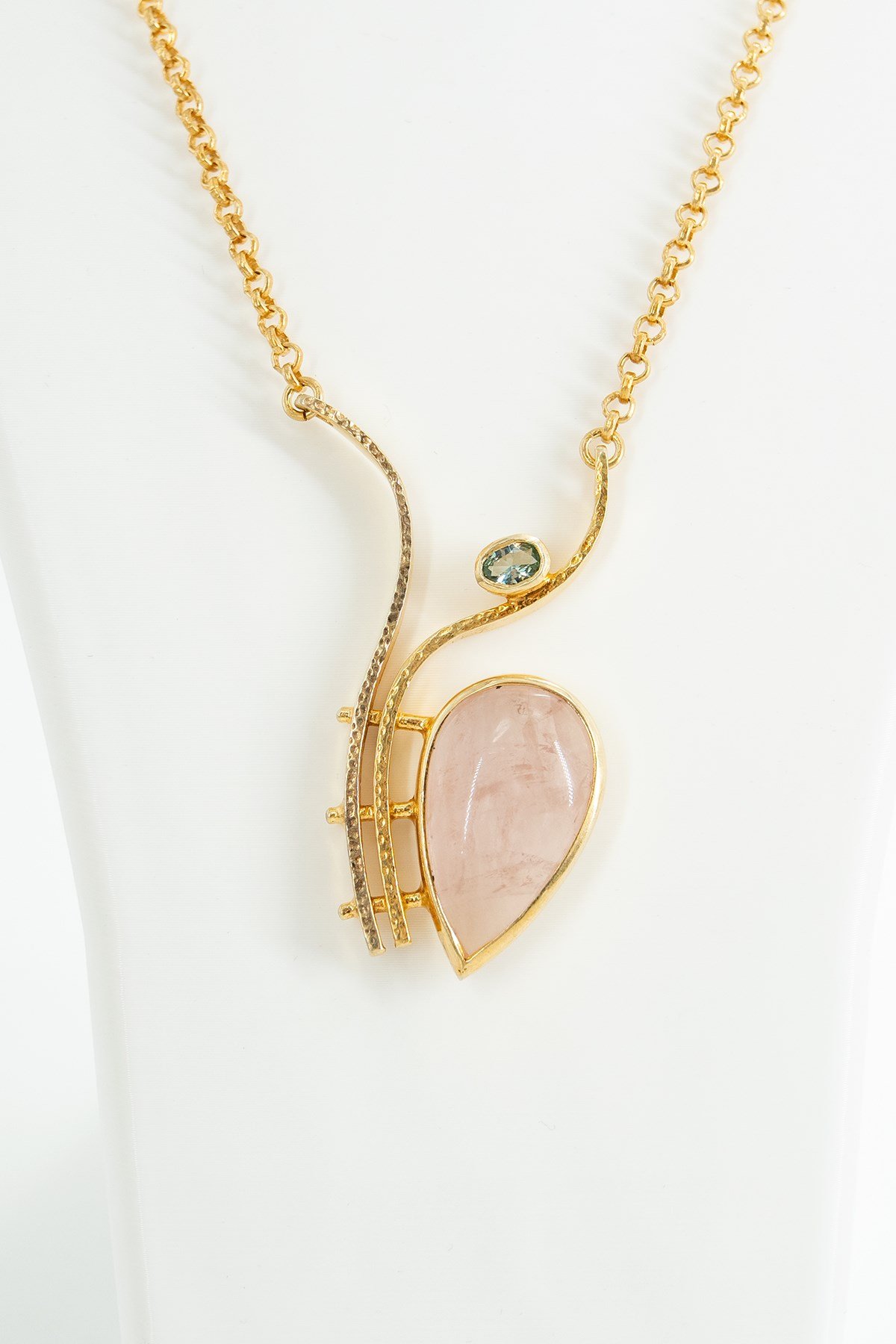 Pink Quartz Gümüş Kolye