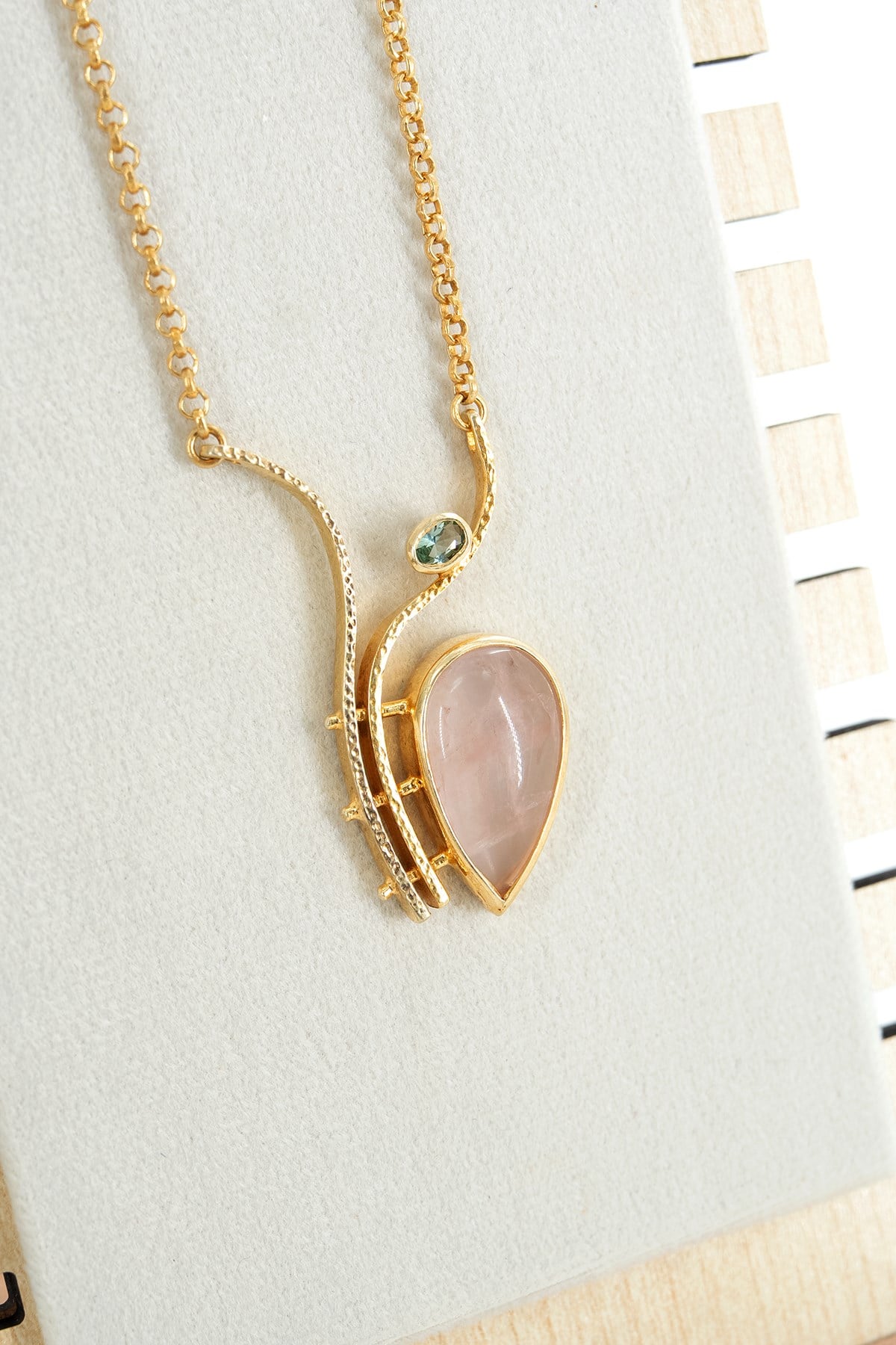 Pink Quartz Gümüş Kolye