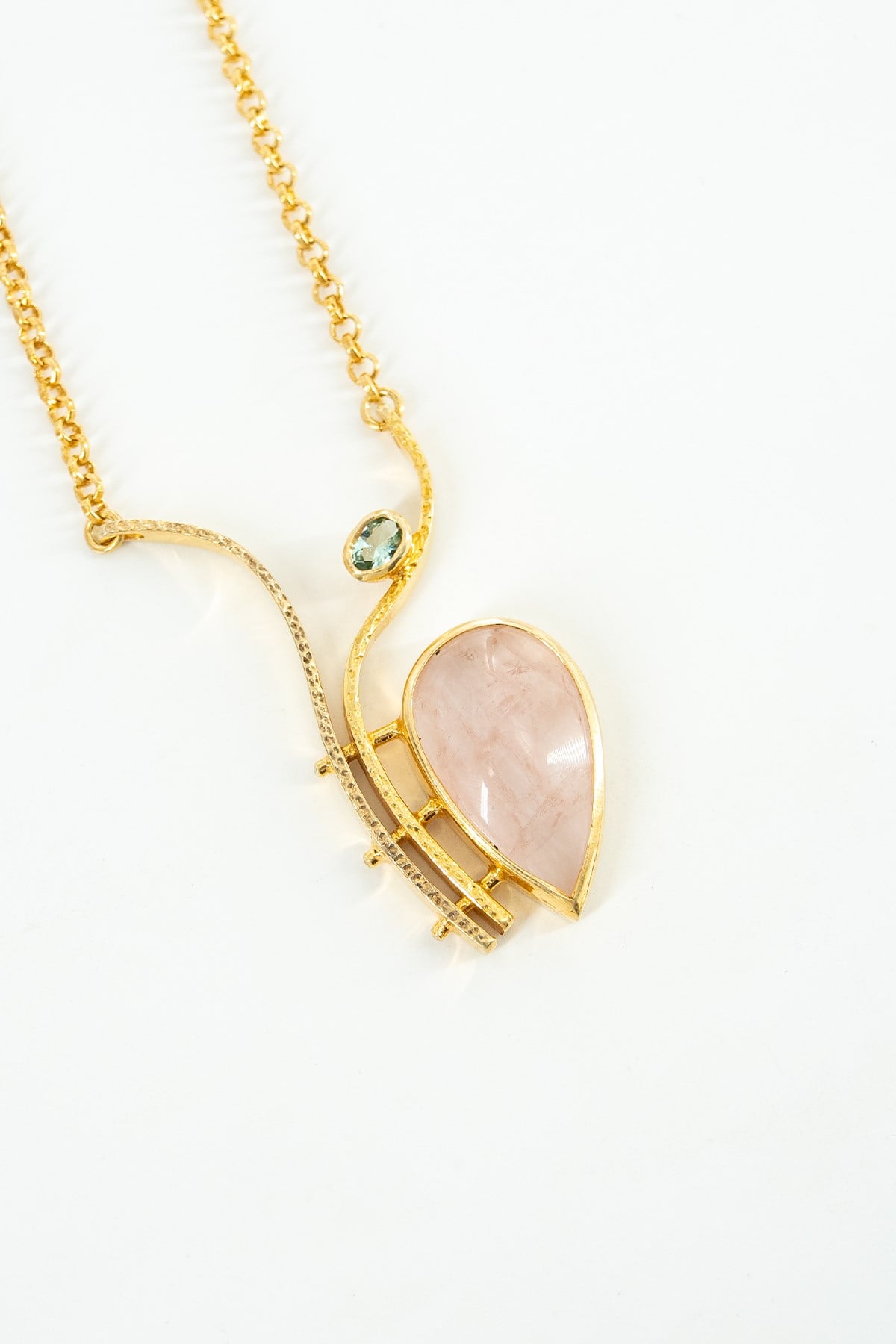 Pink Quartz Gümüş Kolye