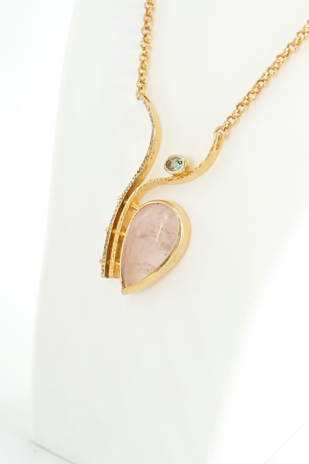 Pink Quartz Gümüş Kolye