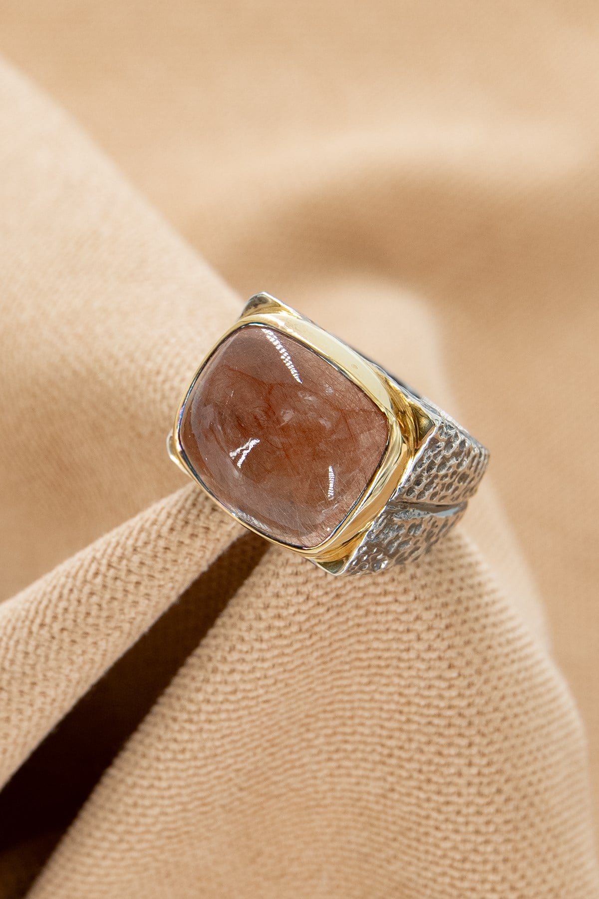 Red Rutil Quartz Gümüş Yüzük