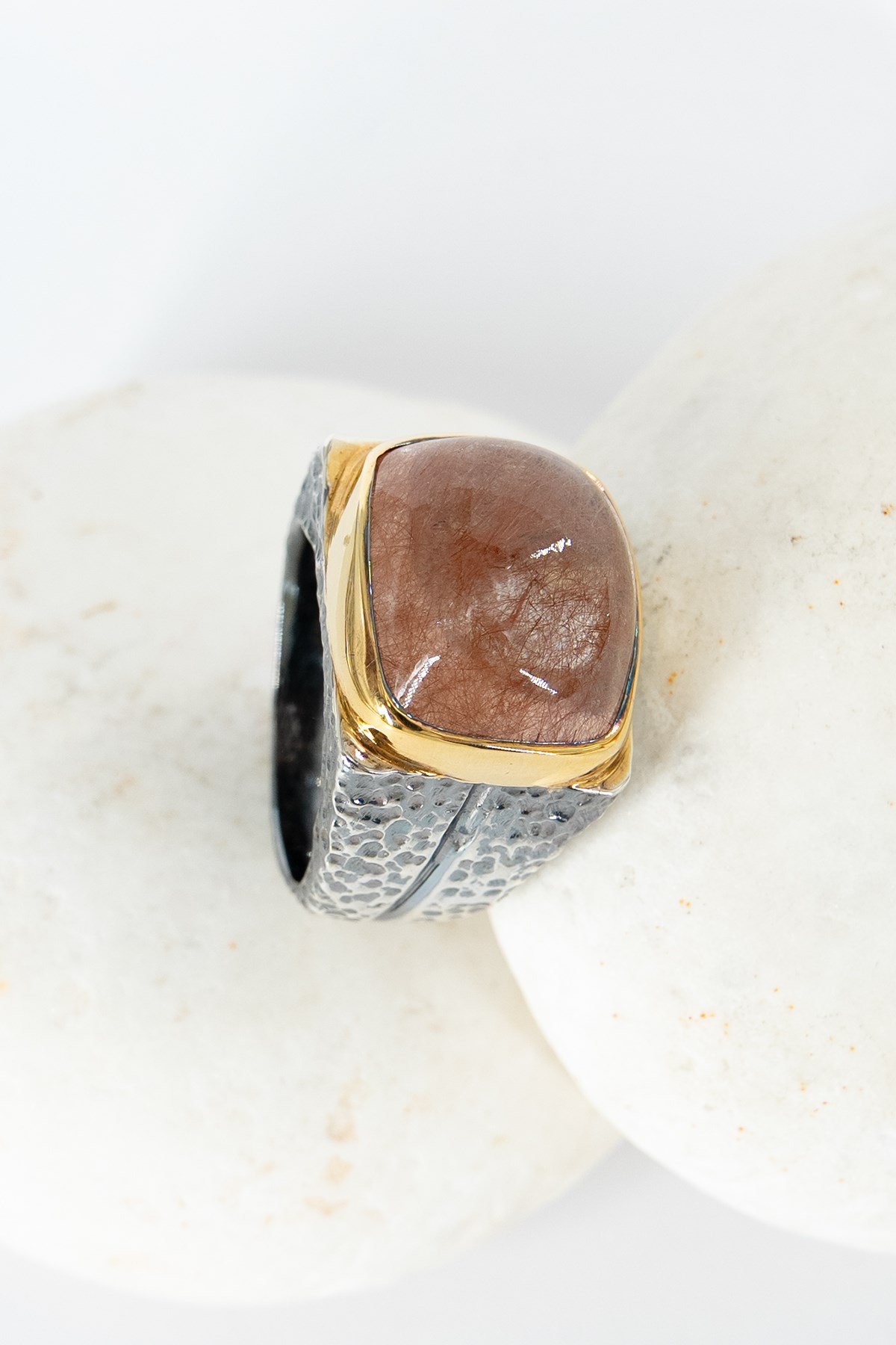 Red Rutil Quartz Gümüş Yüzük