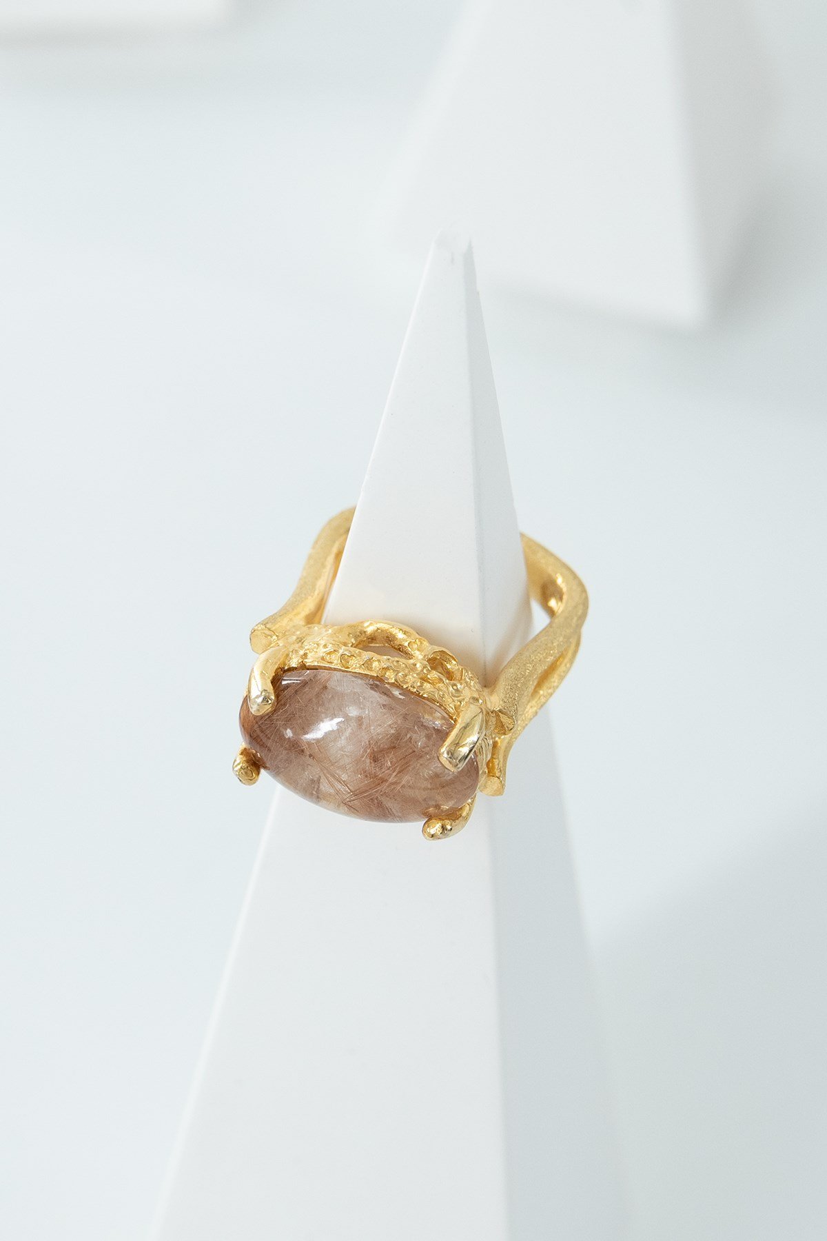 Rutil Quartz Taşlı Gümüş Yüzük