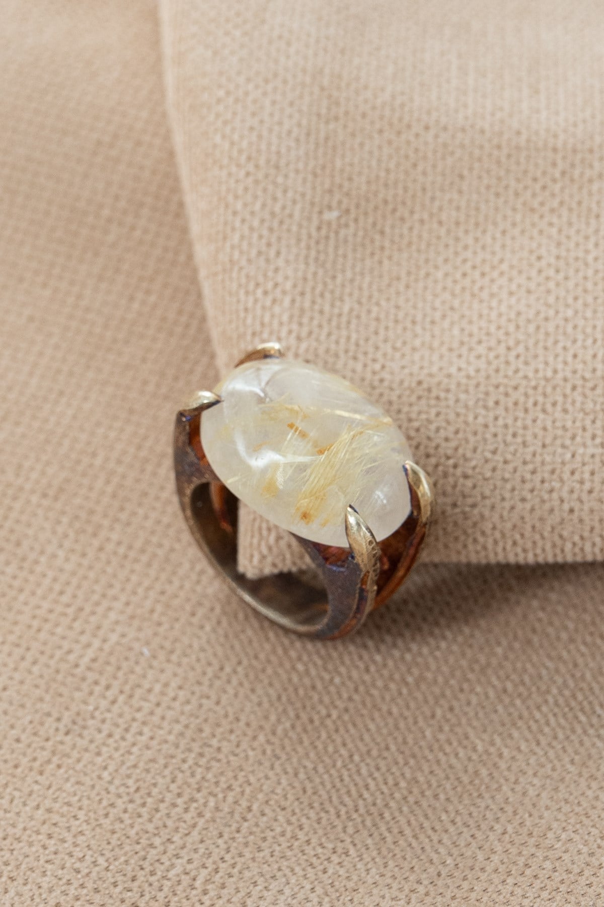 Rutil Quartz Taşlı Tasarım Yüzük