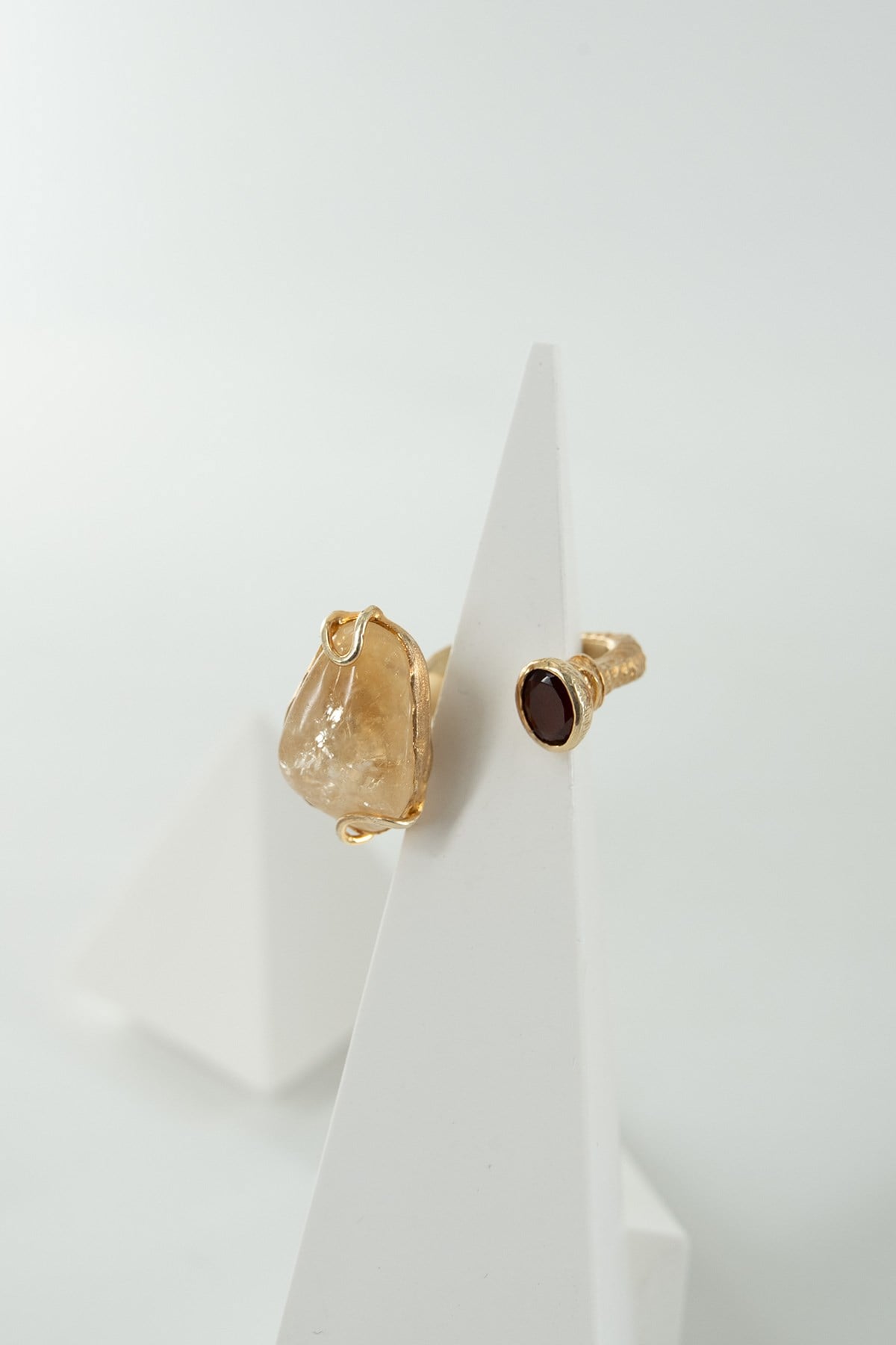 Safir & Garnet Taşlı Gümüş Yüzük