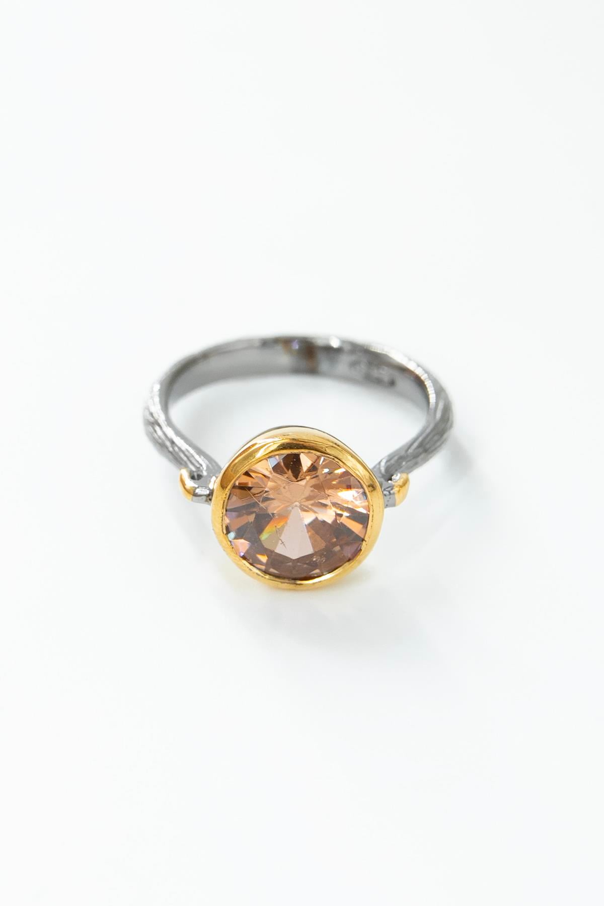 Smoky Quartz Taşlı Gümüş Yüzük