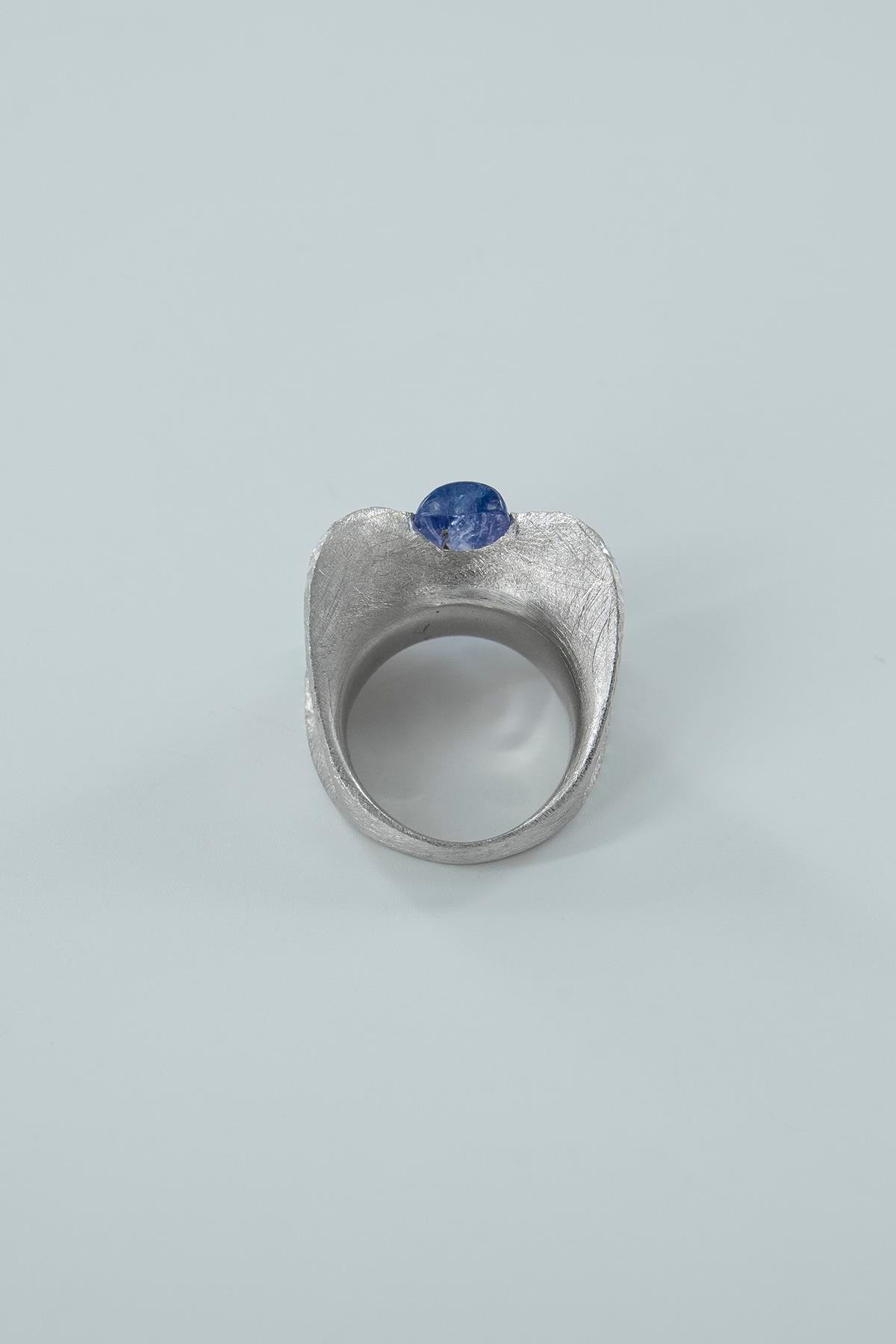 Tanzanit Taşlı Gümüş Yüzük 5.40 Ct