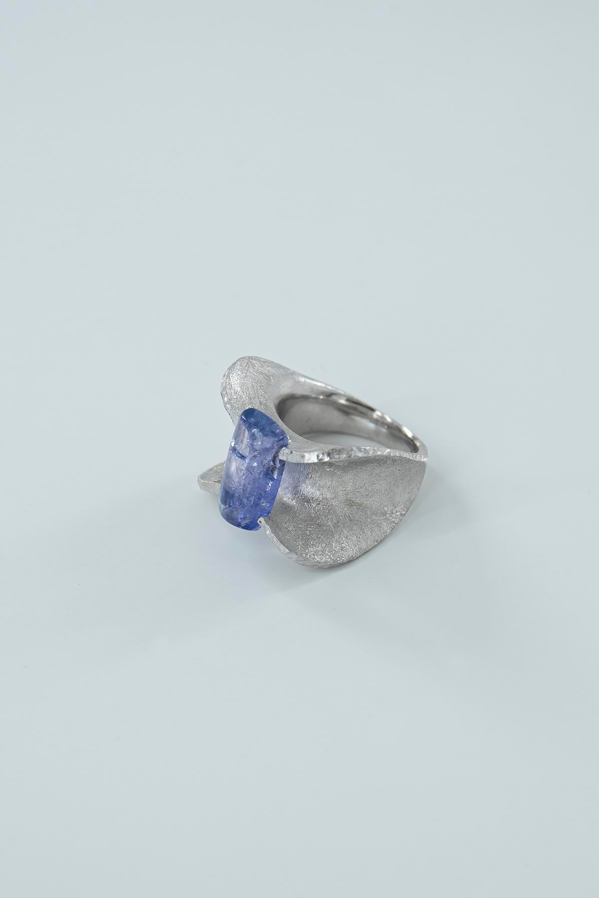 Tanzanit Taşlı Gümüş Yüzük 5.40 Ct