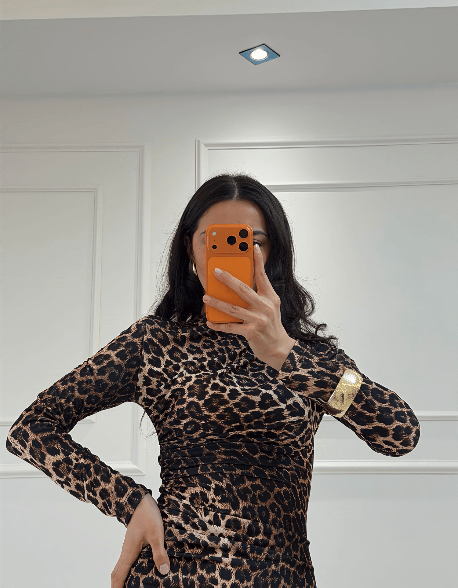 Sendy Kumaş Elbise Leopar