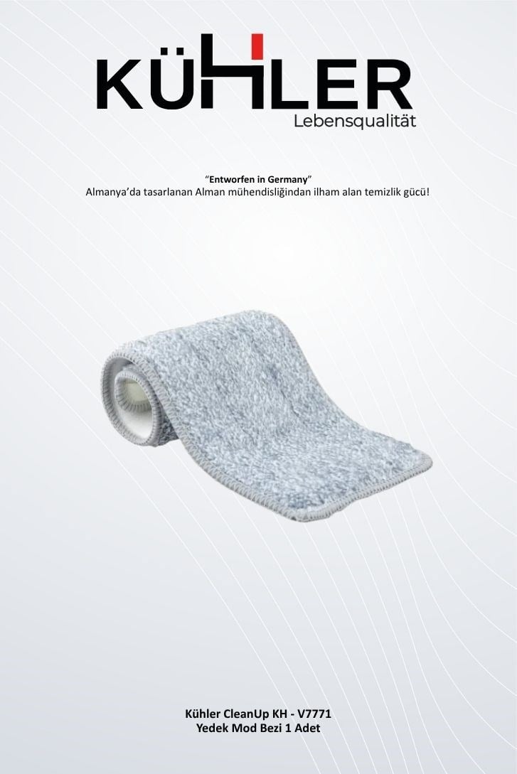 Kühler Buharlı Temizleyici Yedek Mop Bezi | Mikrofiber Zemin Temizlik Pedi | Yıkanabilir Buharlı Mop Bezi