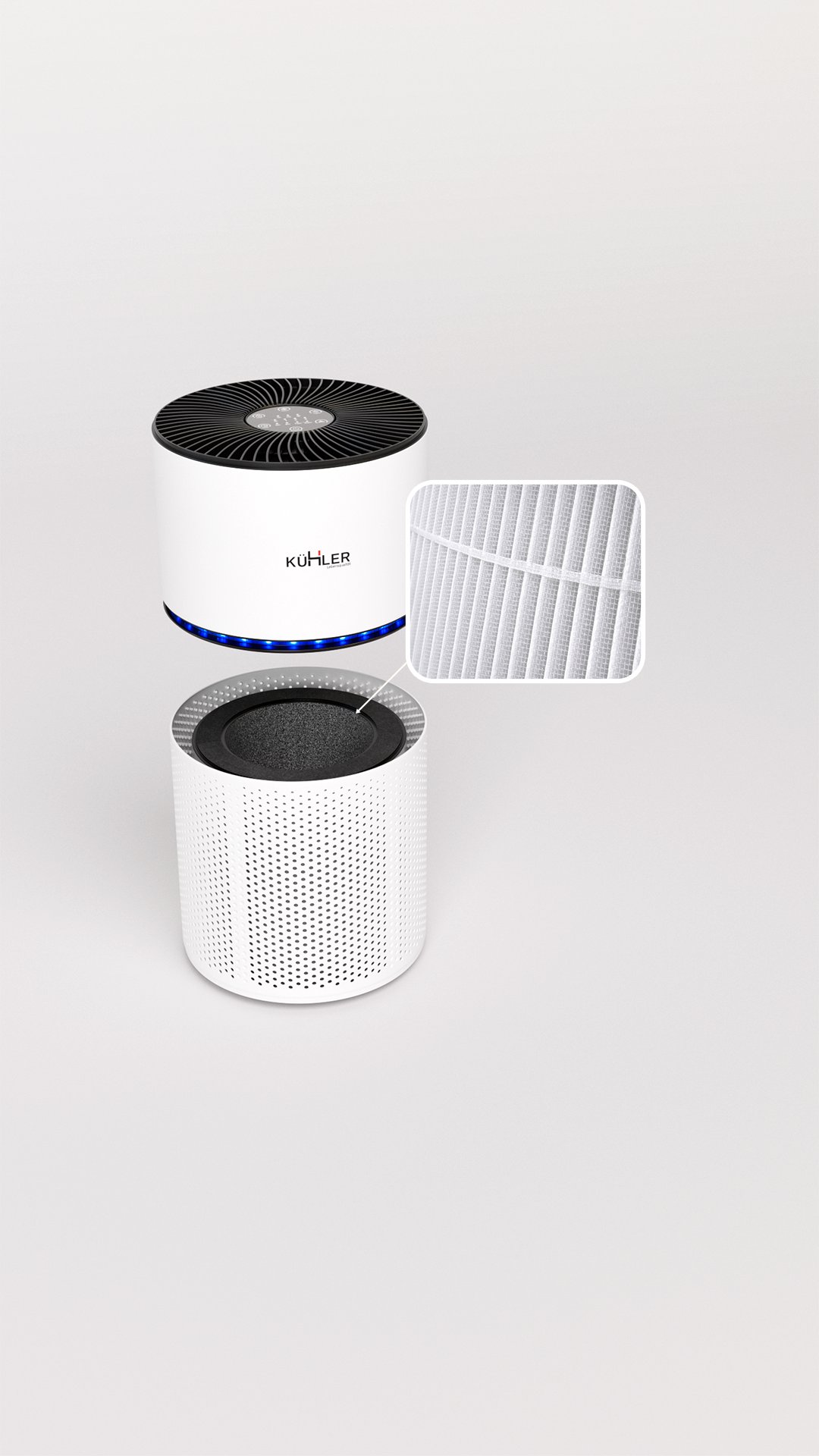 Kühler ClearAura KH-V7777 H13 HEPA Yedek Filtre | Orijinal Hava Temizleyici Filtresi