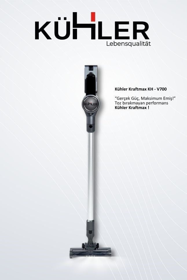 Kühler Kraftmax V700 Dikey Şarjlı Süpürge Metal Boru Yedek Parça