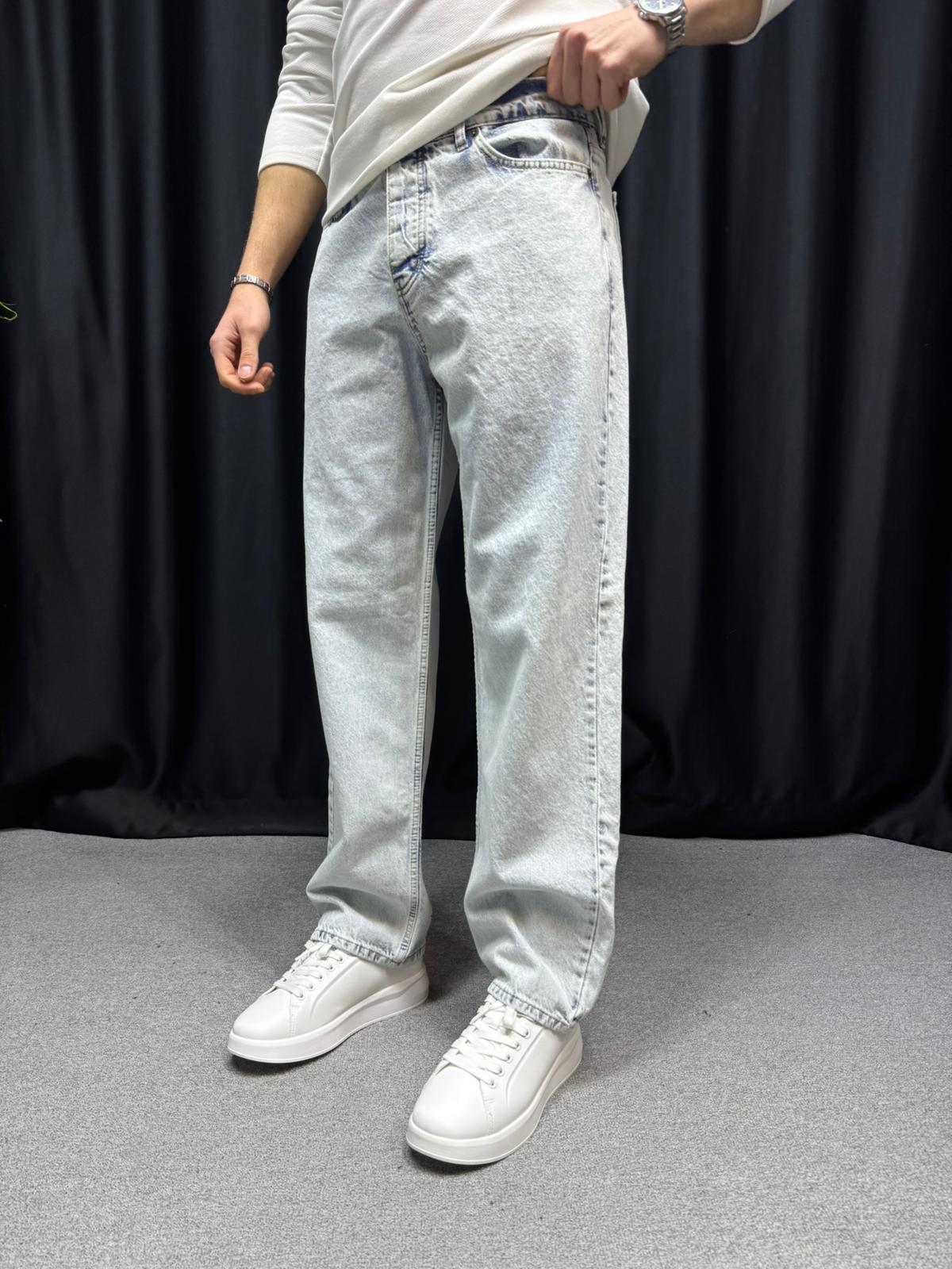 Baggy Kalıp Pantolon Buz Mavi