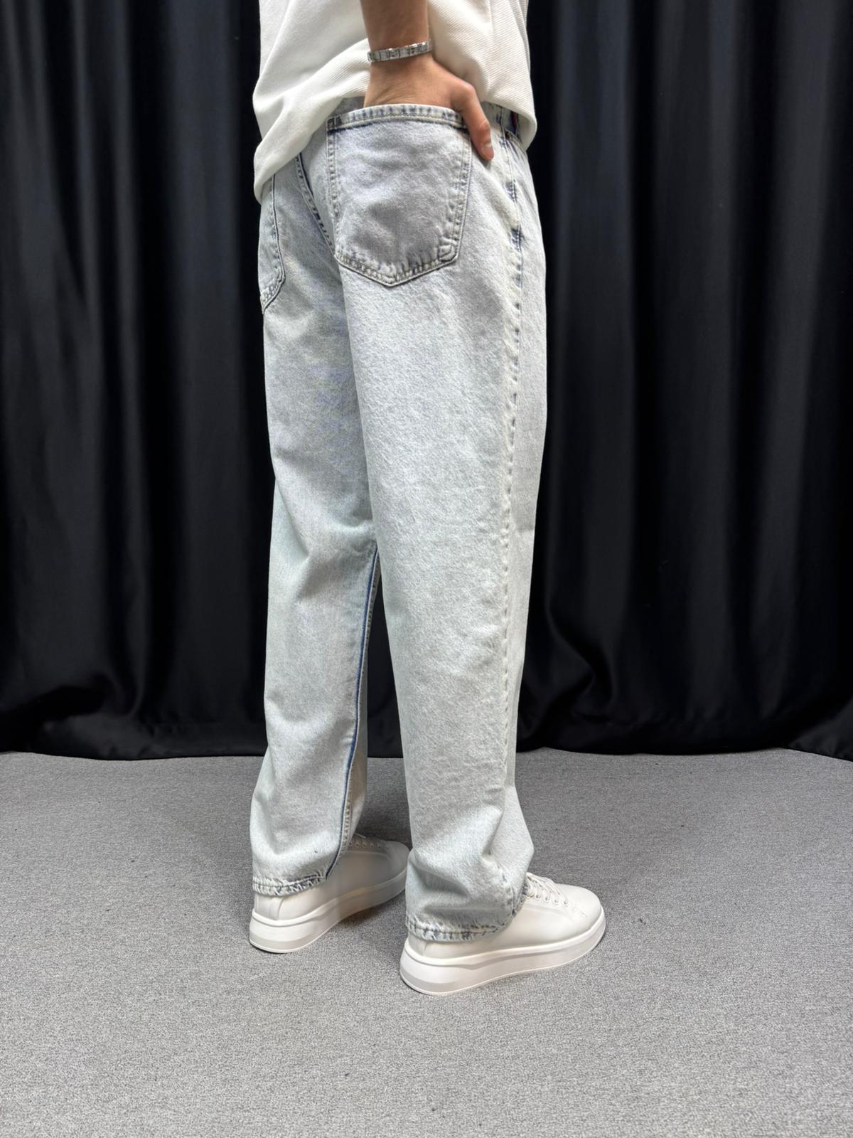 Baggy Kalıp Pantolon Buz Mavi