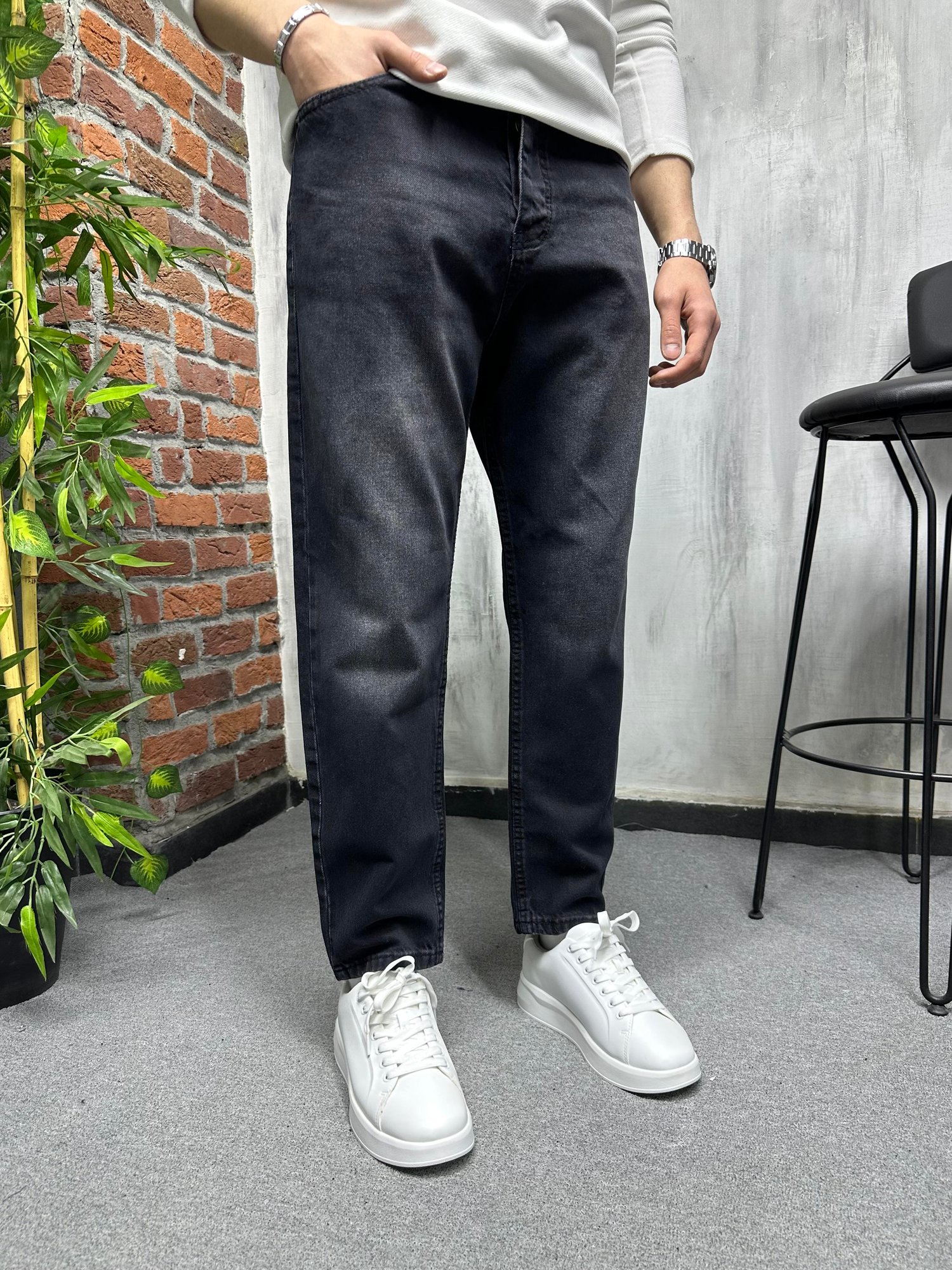 Boyfrend Kot Pantolon Siyah