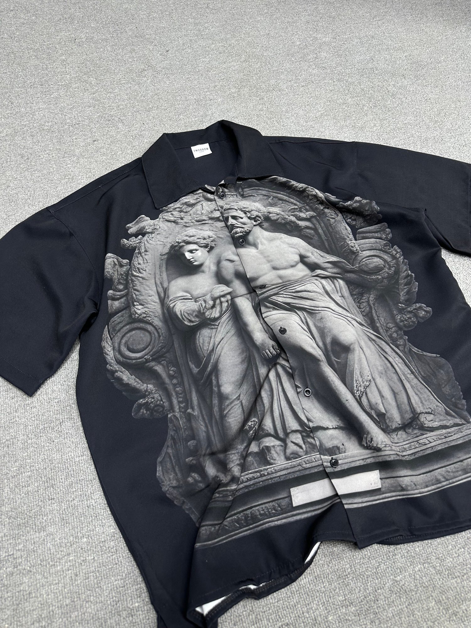 Heykel Baskı  Oversize Gömlek 