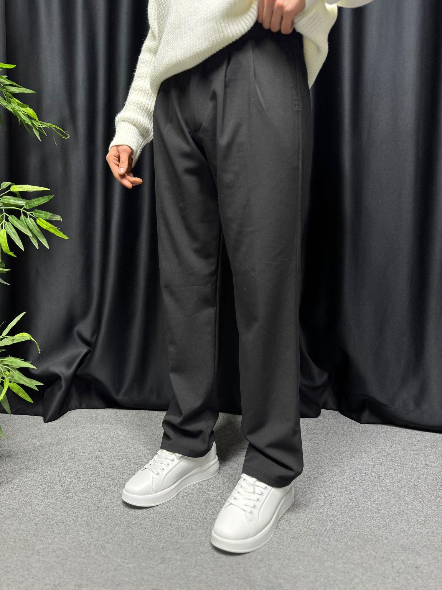 LK Baggy Kumaş Pantolon Siyah