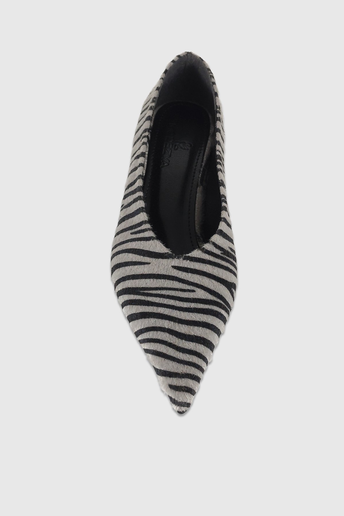 Clara Siyah Gri Desenli Sivri Burun Kadın Stiletto