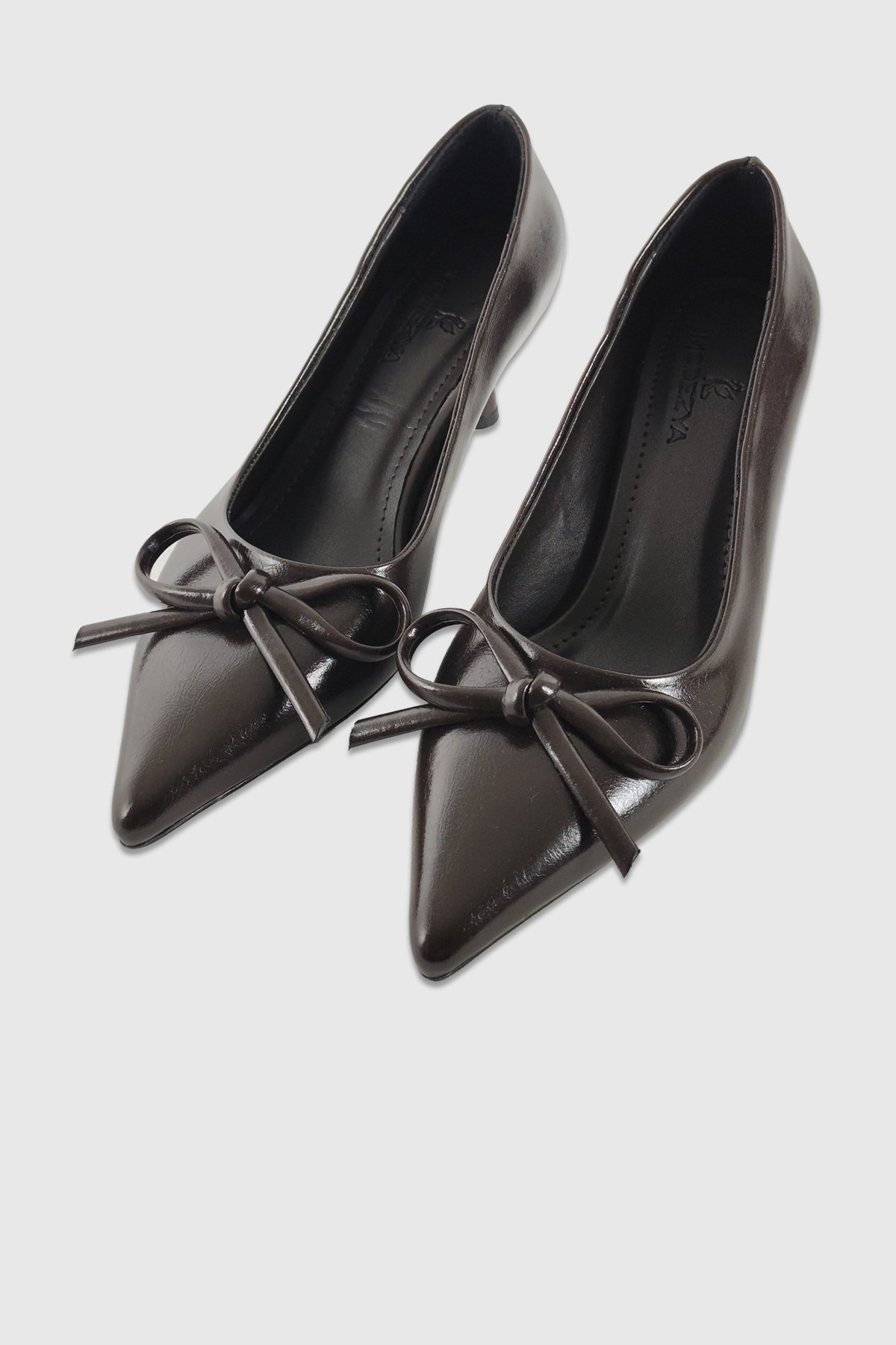 Daphne Kahve Rustik Fiyonk Detay Kadın Stiletto