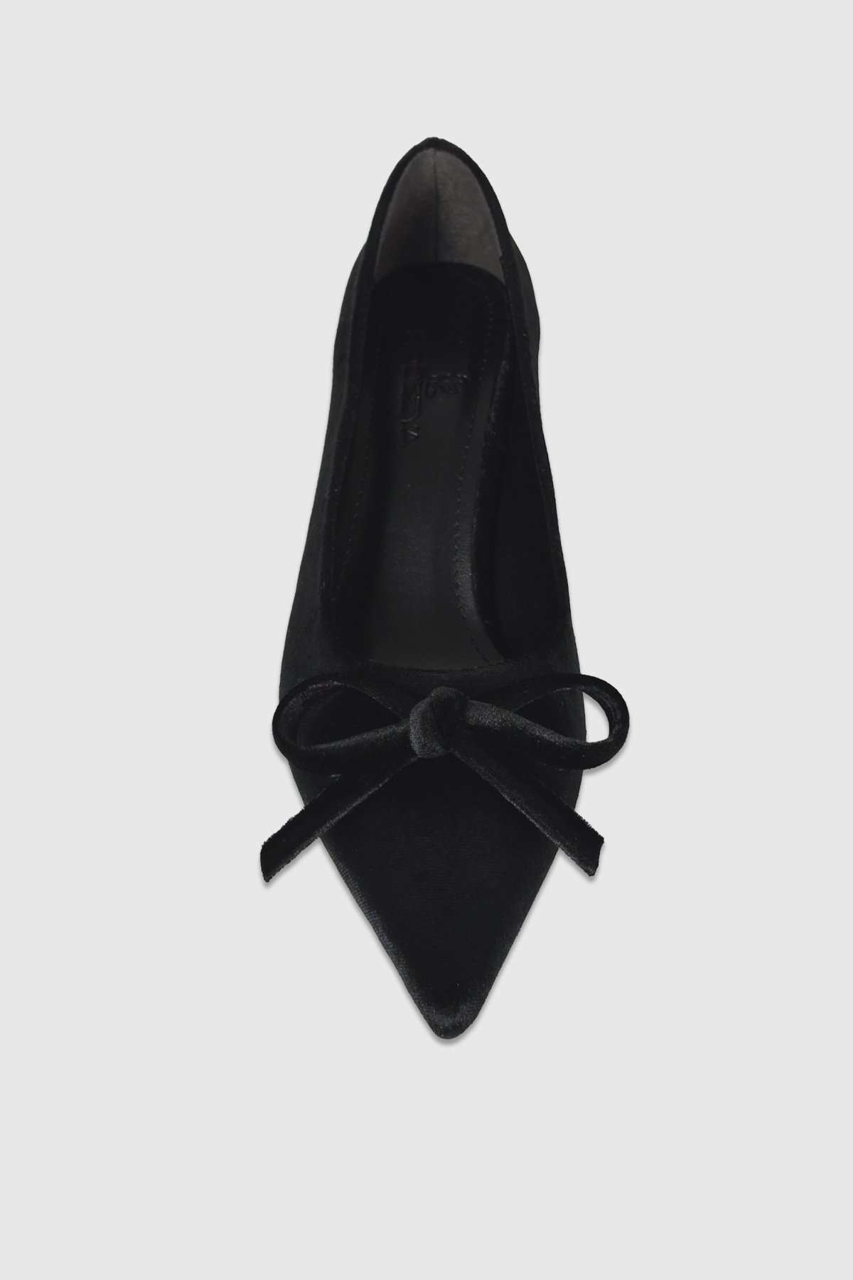 Daphne Siyah Kadife Fiyonk Detay Kadın Stiletto