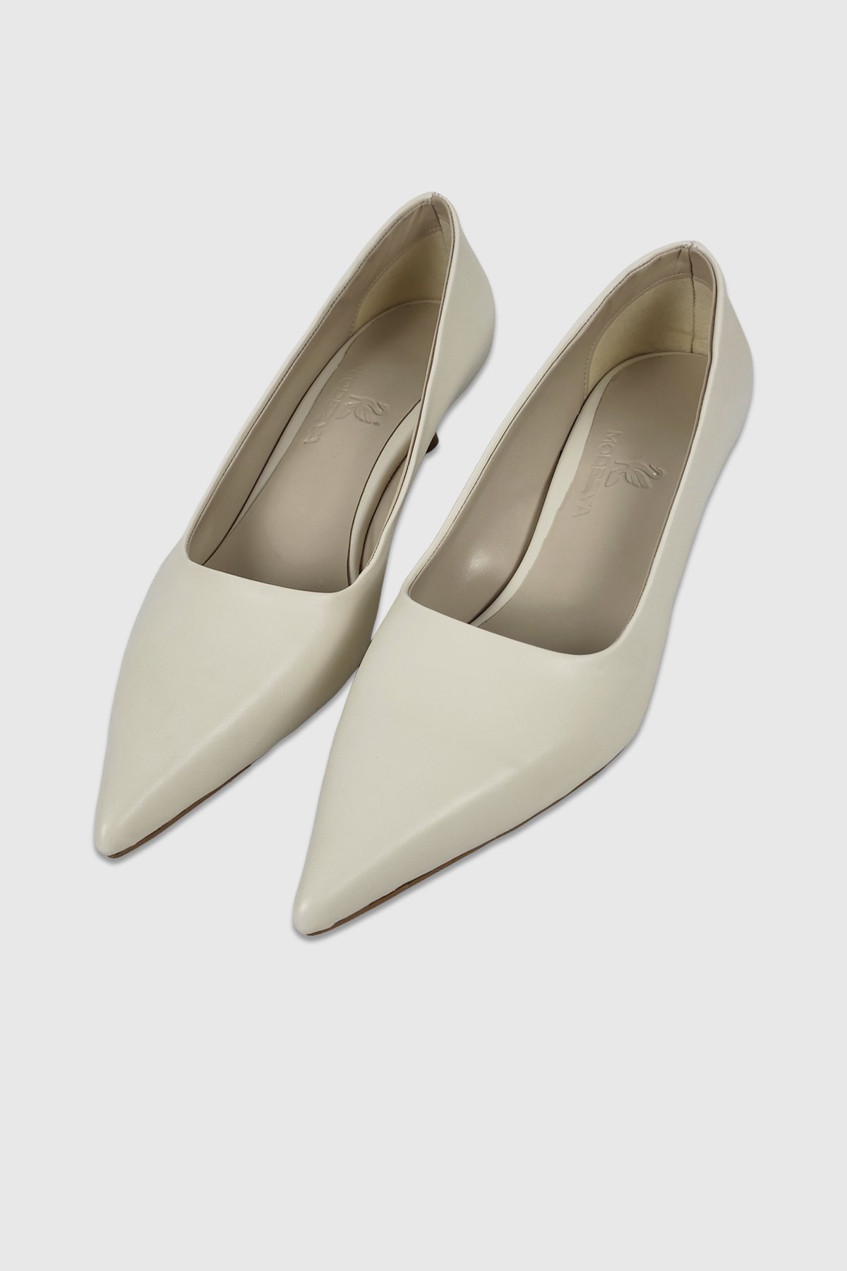 Kelly Bej Mat Sivri Burun Kadın Stiletto