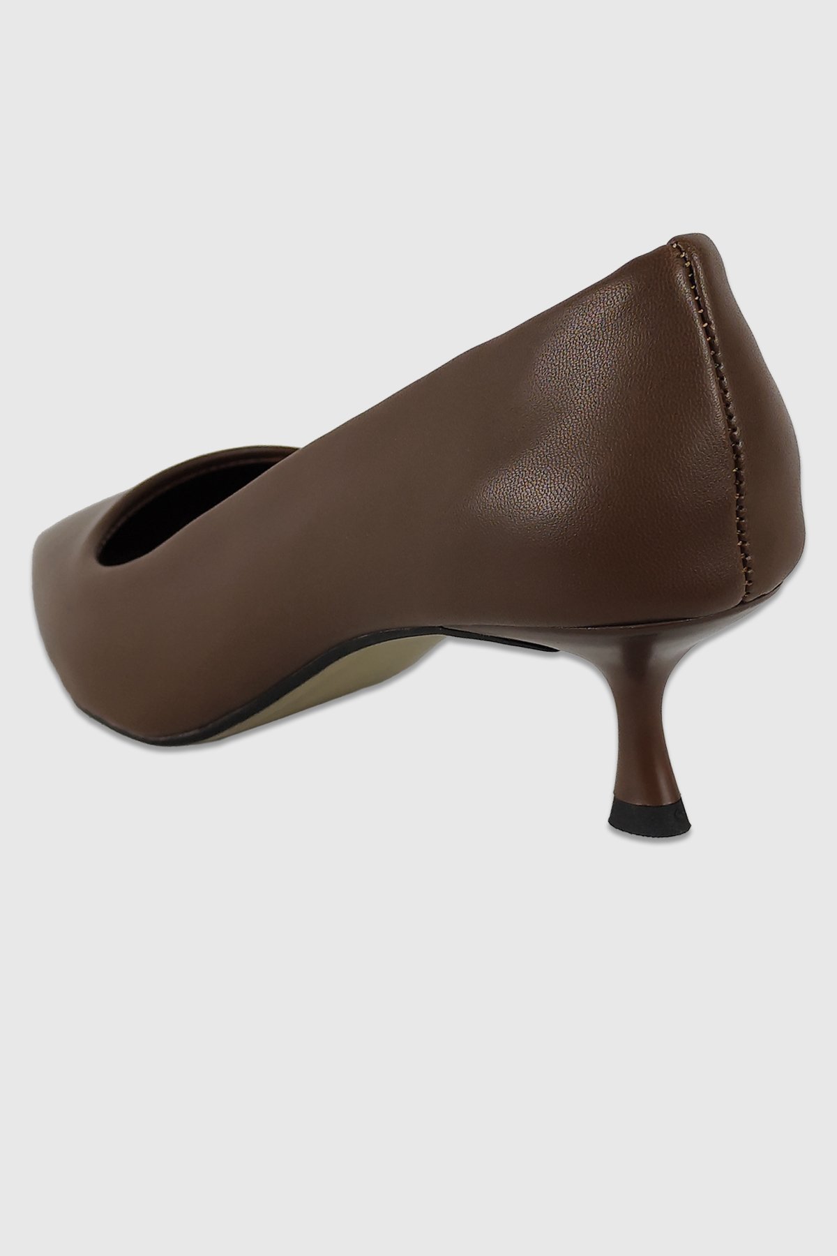 Kelly Kahve Mat Sivri Burun Kadın Stiletto