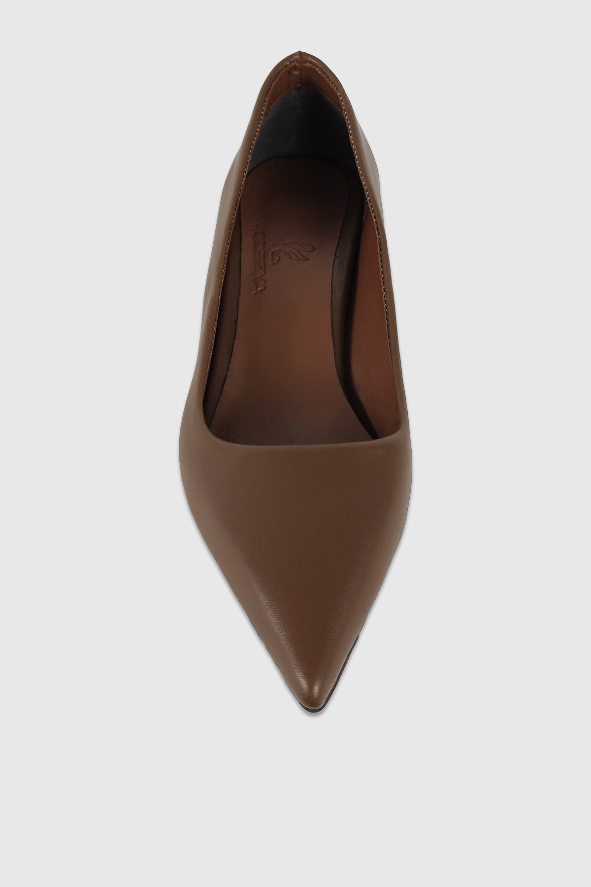 Kelly Kahve Mat Sivri Burun Kadın Stiletto