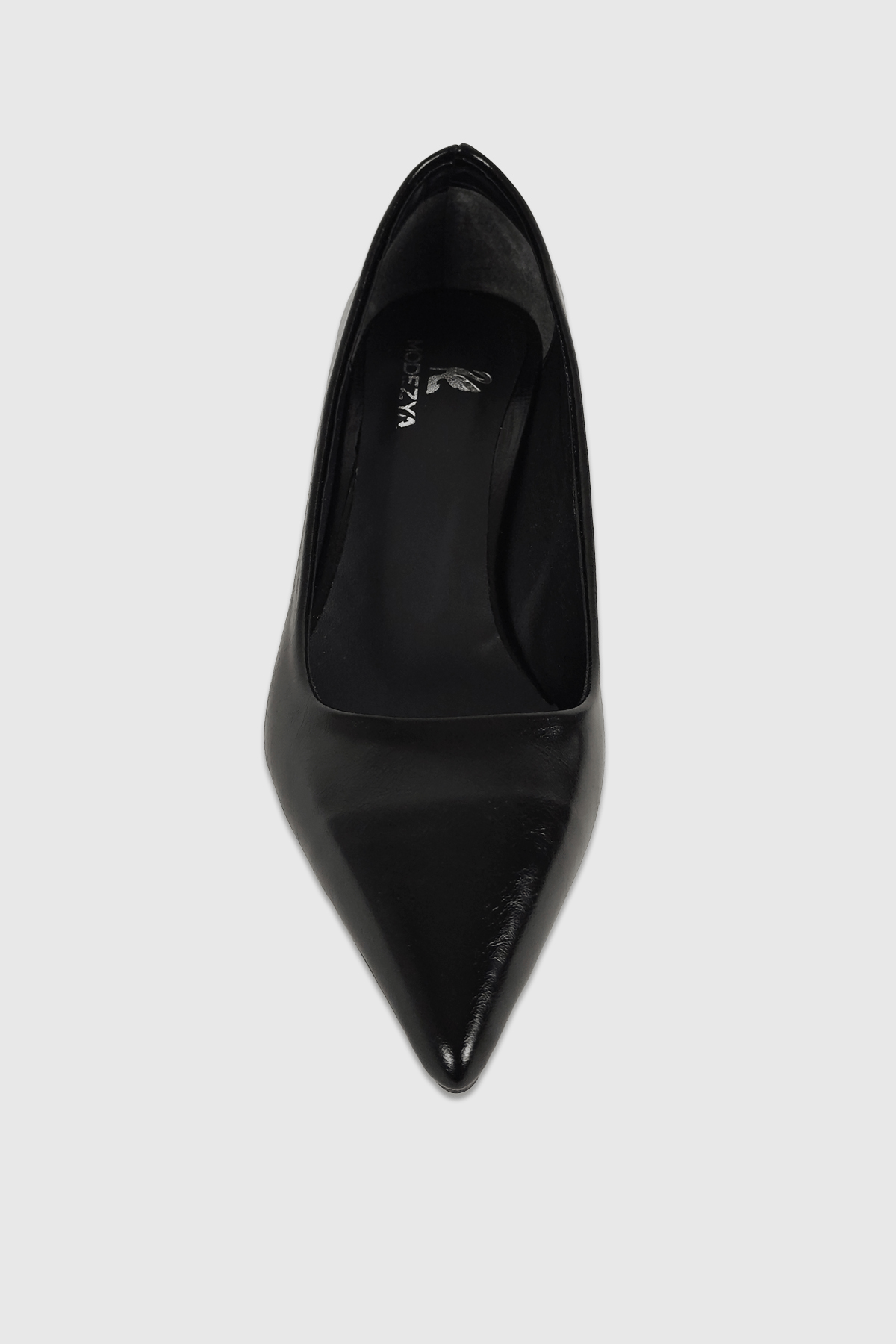 Kelly Siyah Rustik Sivri Burun Kadın Stiletto