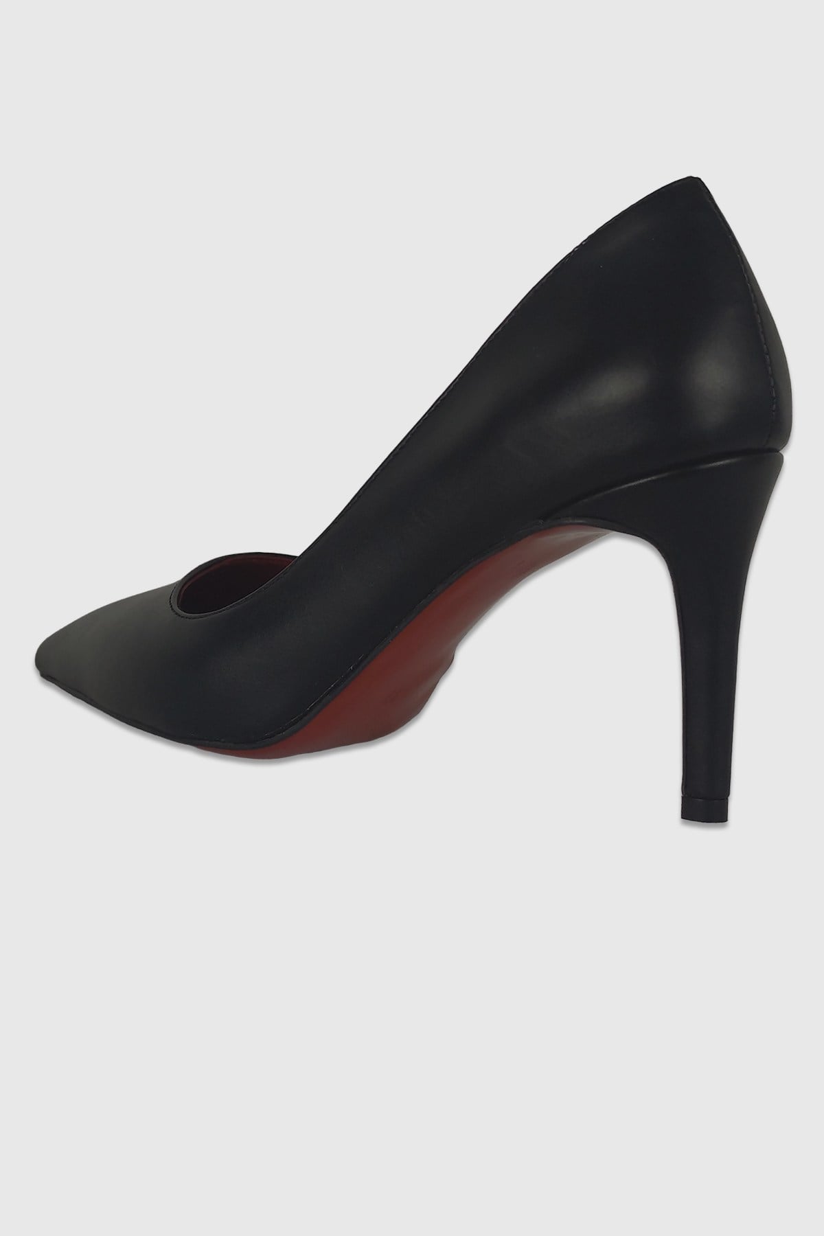 Leona Siyah Mat İç Kısmı Açık Sivri Burun Kadın Stiletto