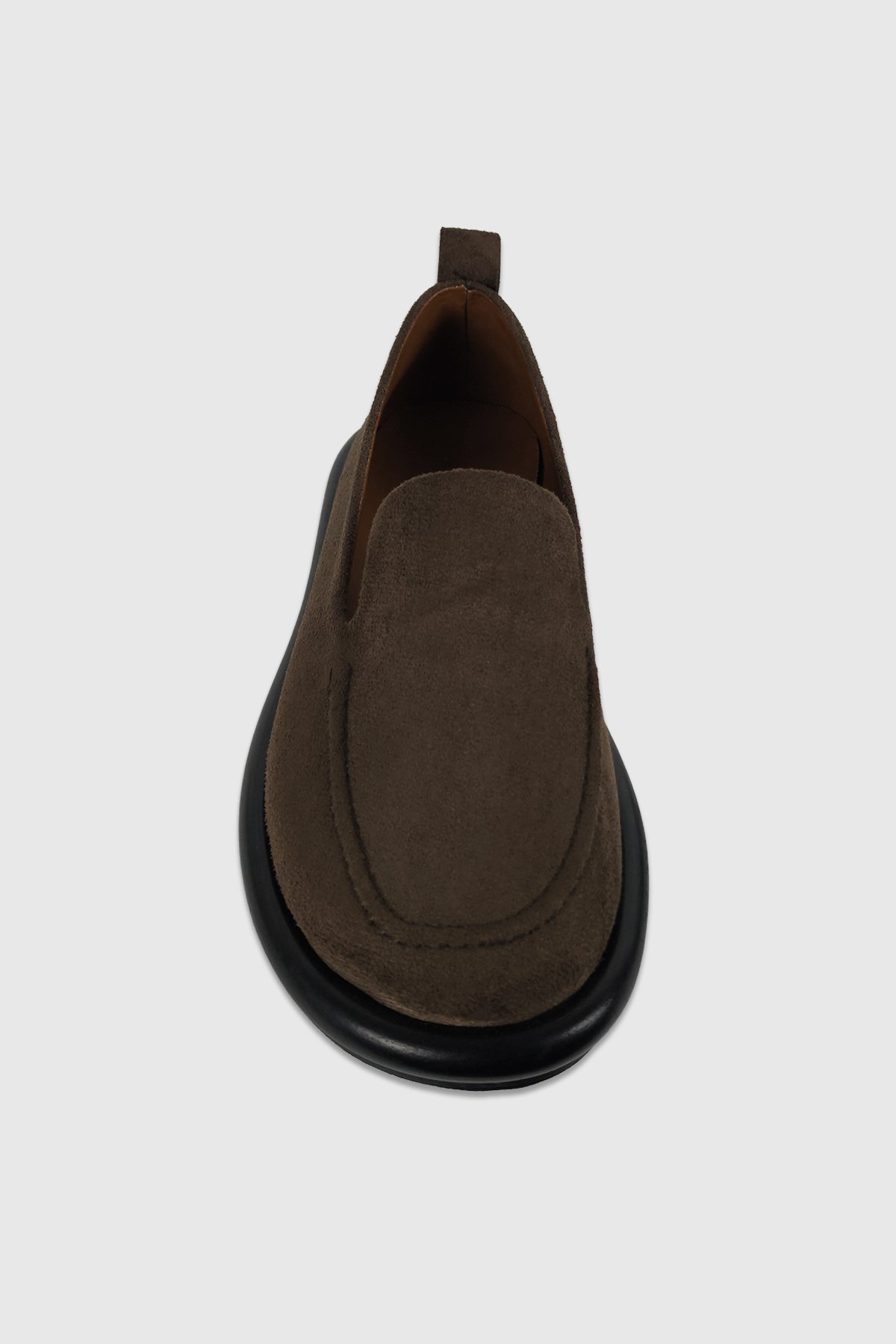 Perla Kahve Süet Düz Taban Kadın Loafer
