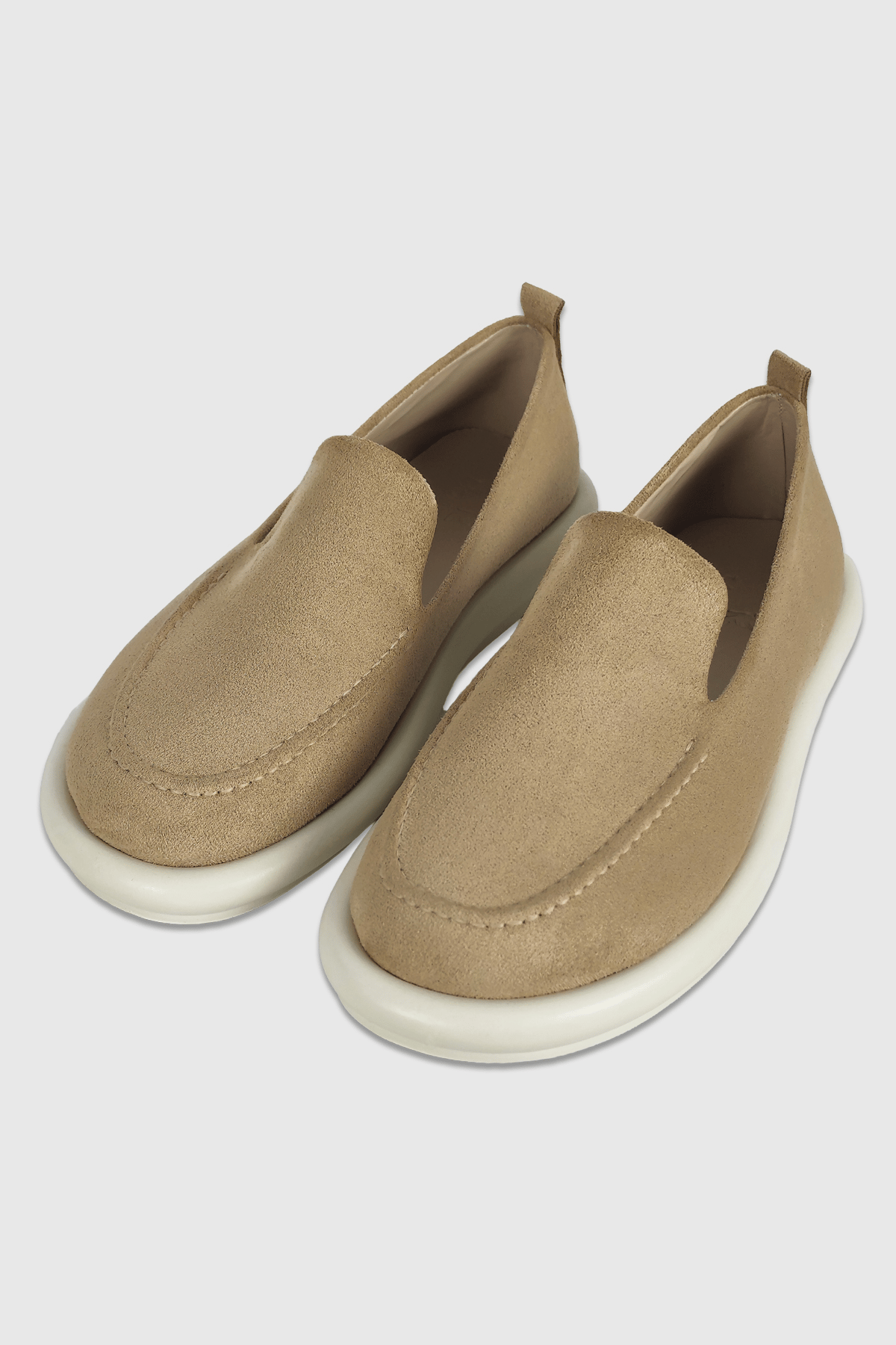 Perla Nude Süet Düz Taban Kadın Loafer
