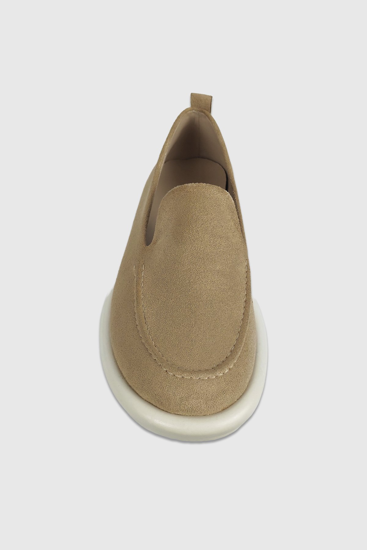 Perla Nude Süet Düz Taban Kadın Loafer