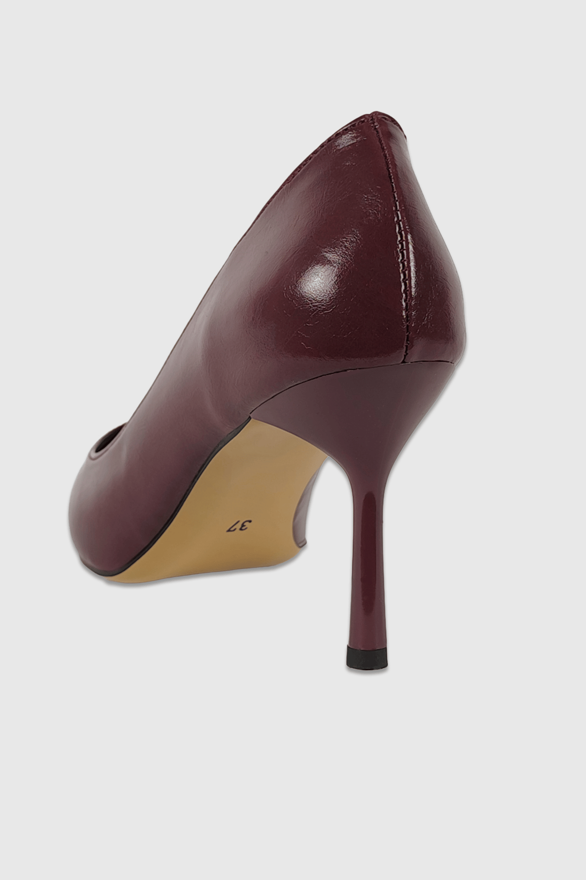 Queen Bordo Rustik Kadın Sivri Burun Stiletto