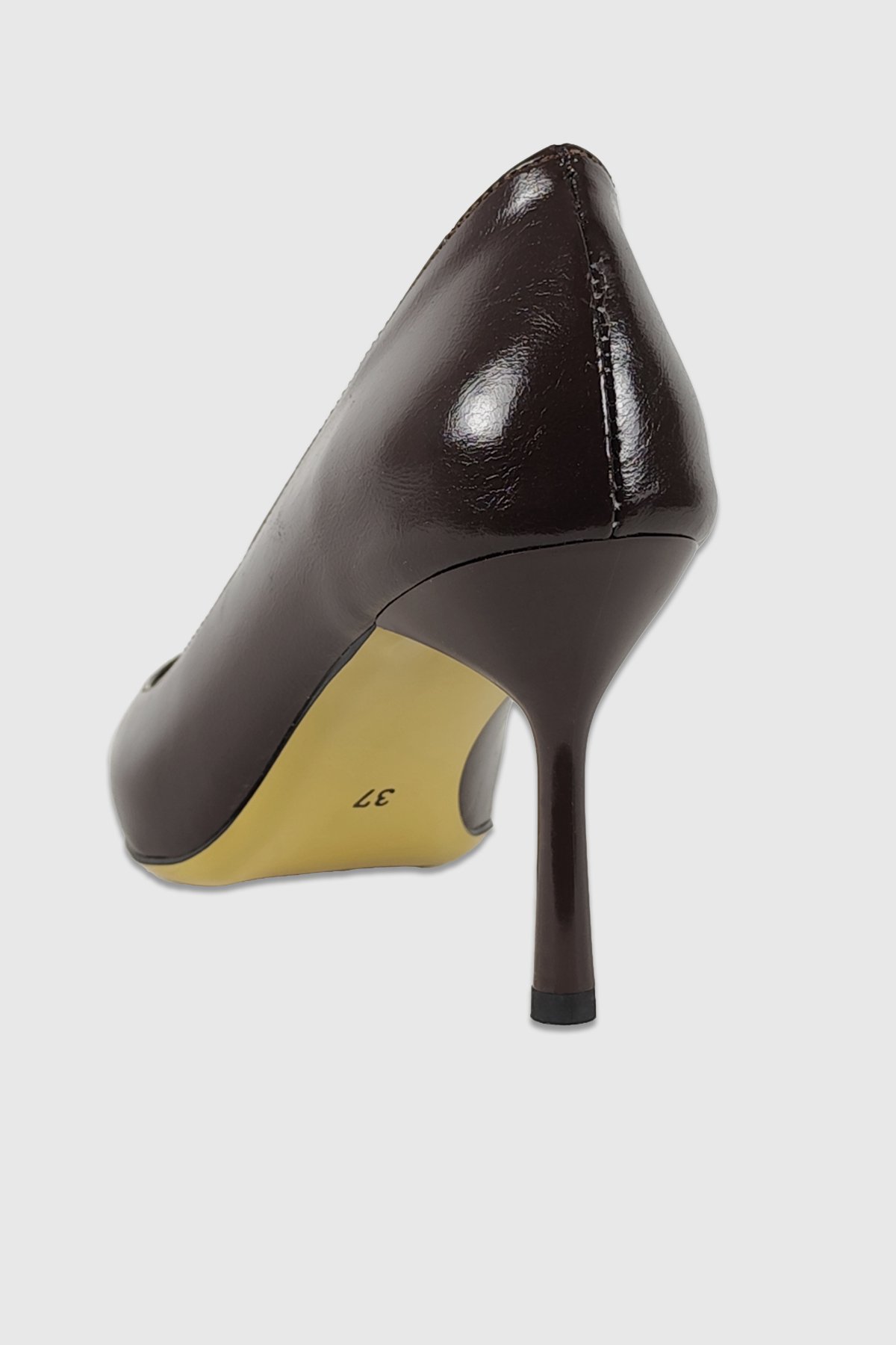 Queen Kahve Rustik Kadın Sivri Burun Stiletto
