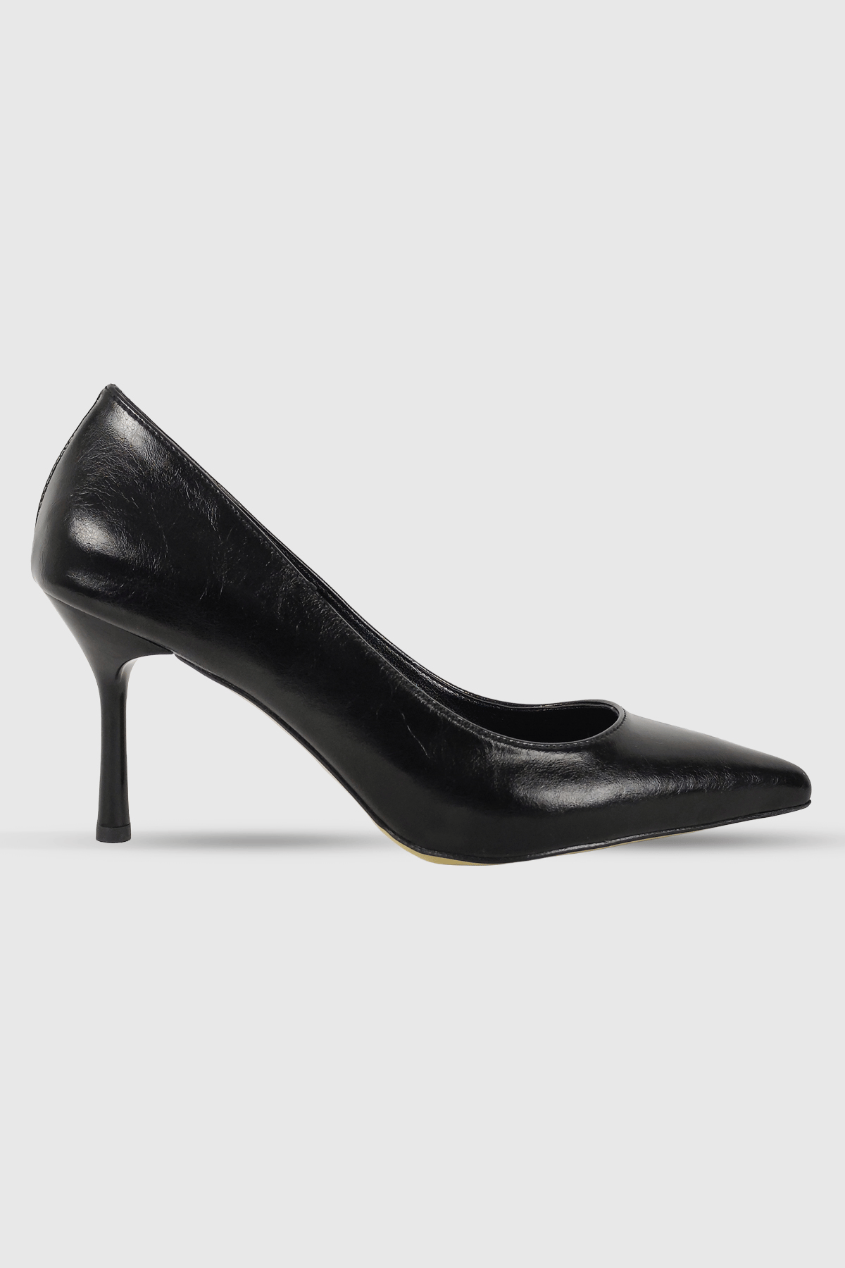 Queen Siyah Rustik Kadın Sivri Burun Stiletto