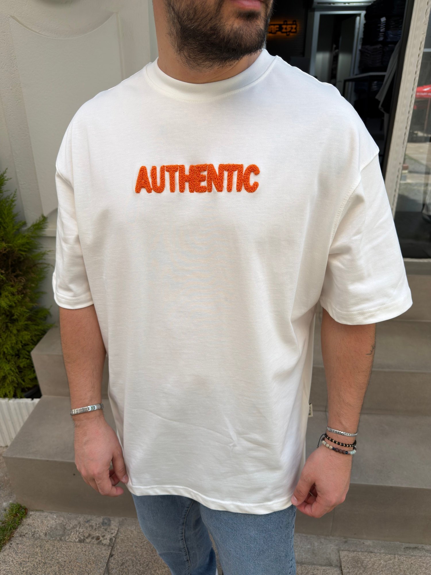 Authentic Nakışlı Oversize Tshirt