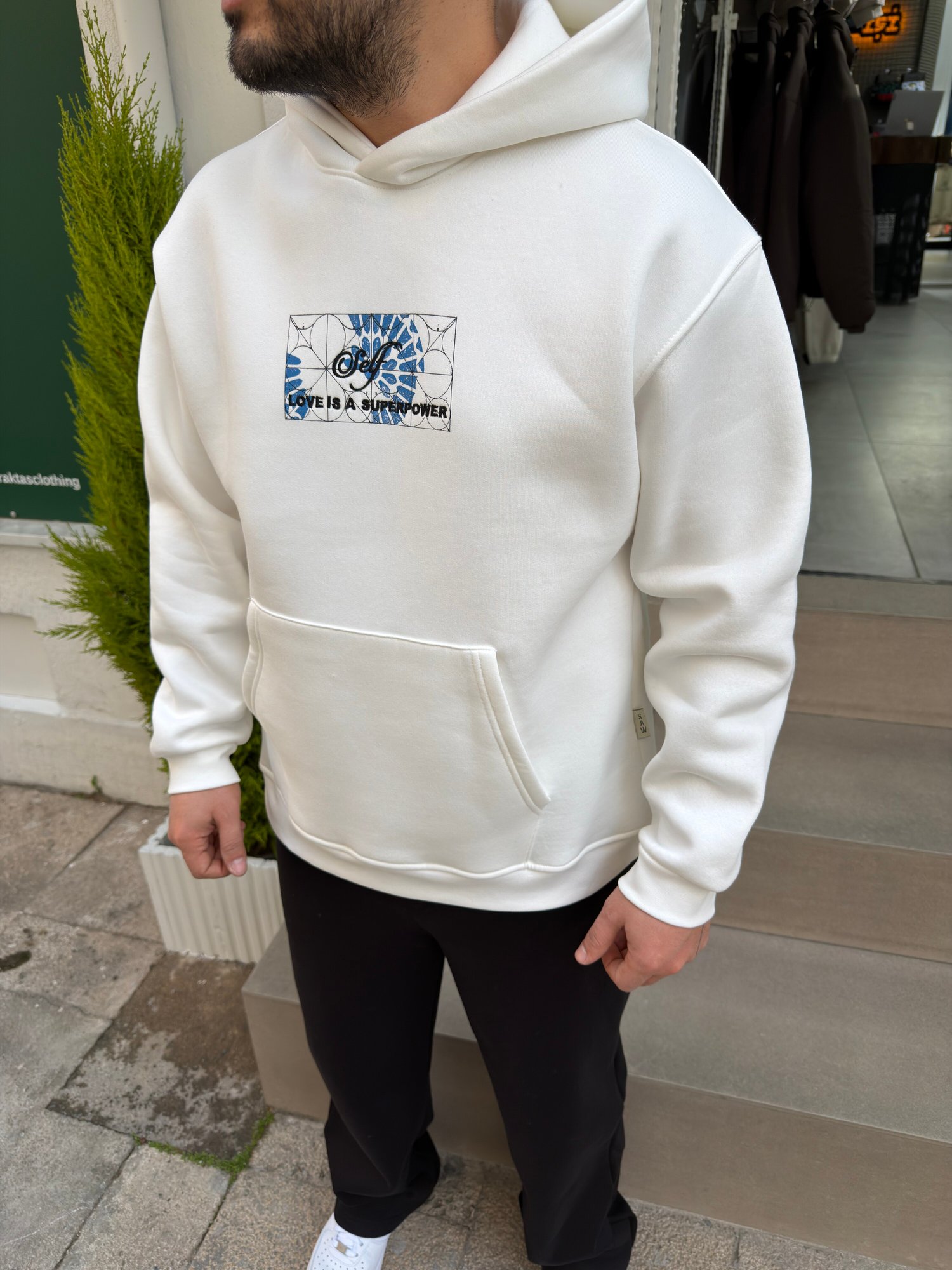 Baskılı Kapşonlu Sweat