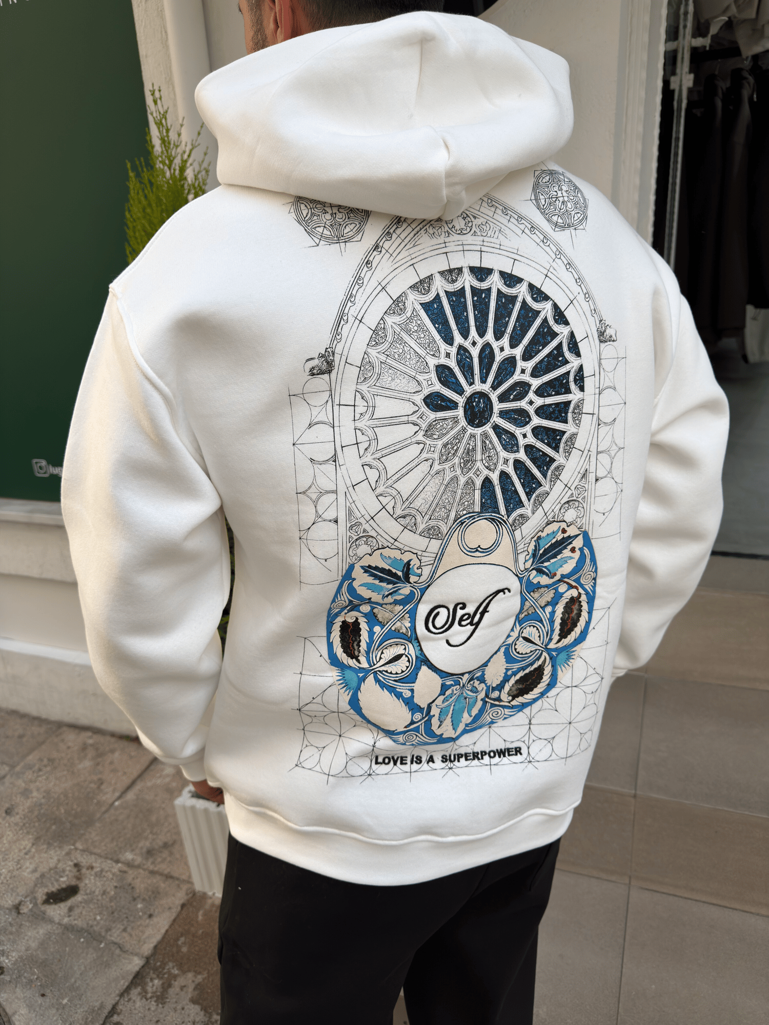 Baskılı Kapşonlu Sweat