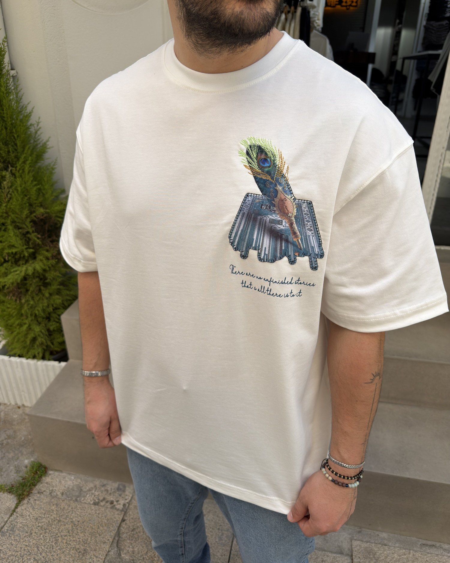 Nakışlı Oversize Tshirt