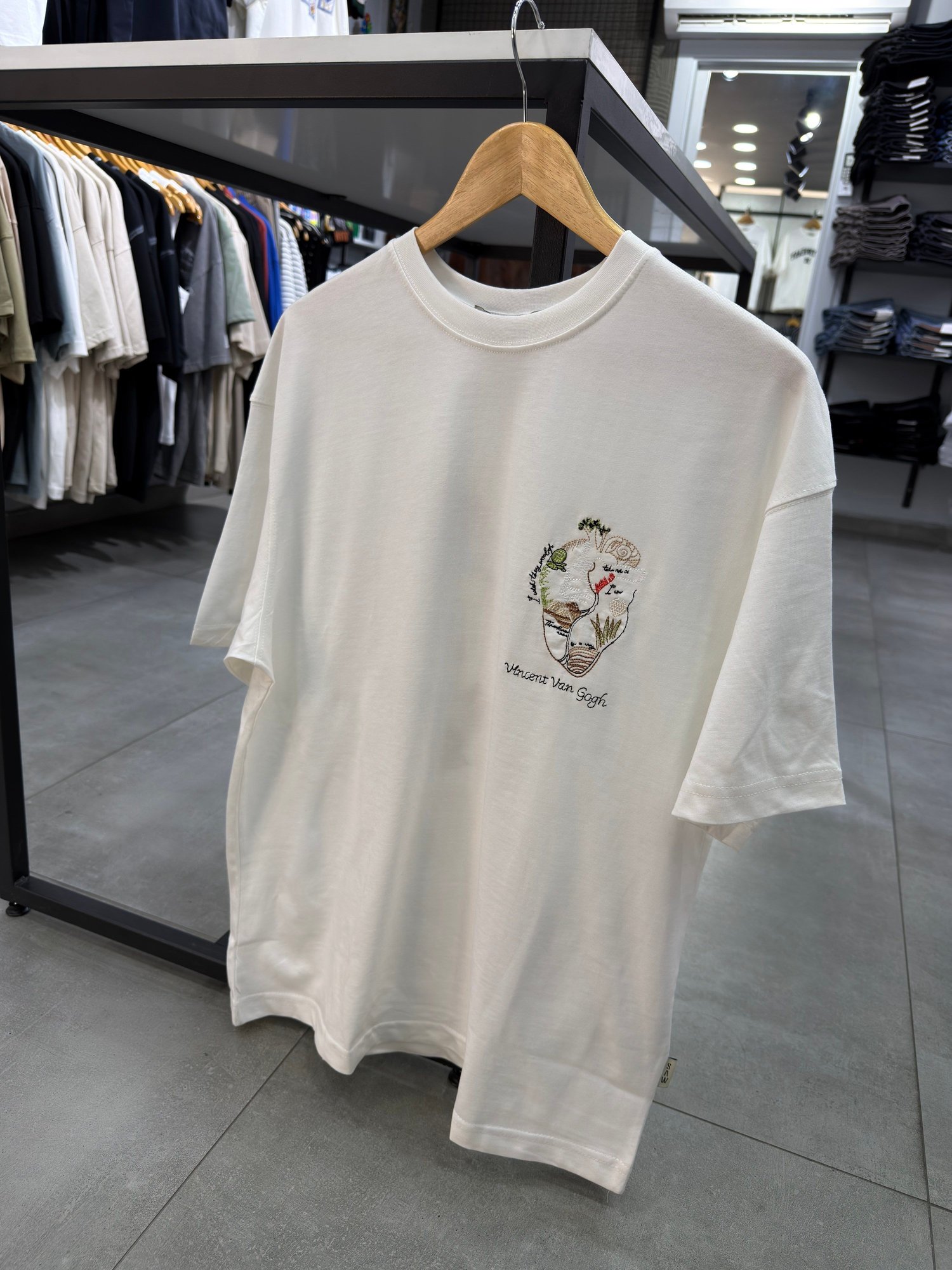 Vincent Patchli Beyaz Oversize Tshirt