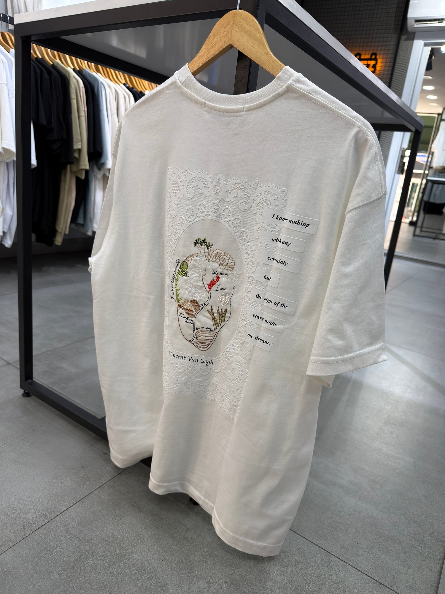 Vincent Patchli Beyaz Oversize Tshirt
