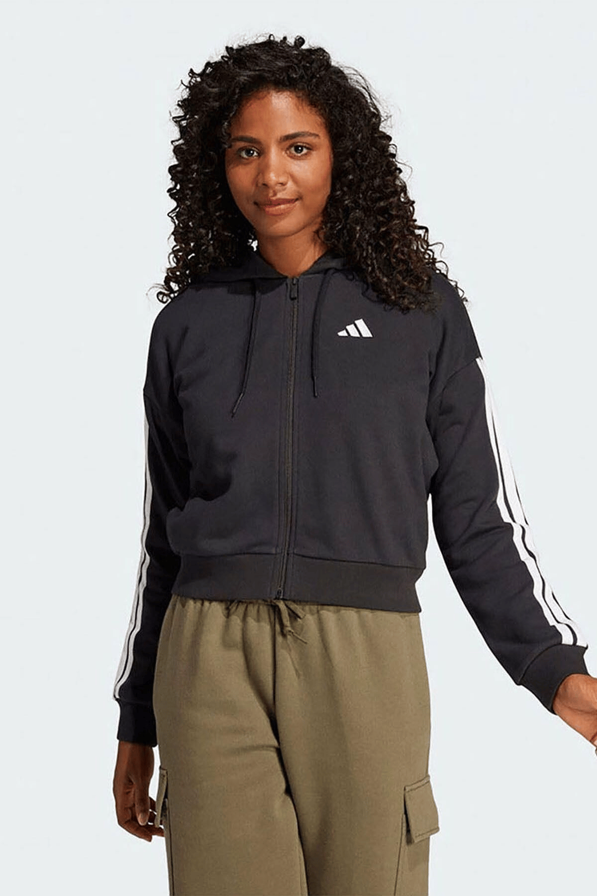 ADİDAS GÜNLÜK KADIN KAPÜŞONLU SWEATSHIRT W 3S FT FZ HD JE0052