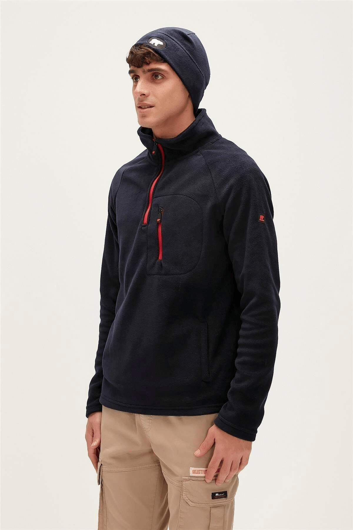 BAD BEAR ERKEK HUSKY HALF-ZIP POLAR SWEATSHIRT 19.02.21.006