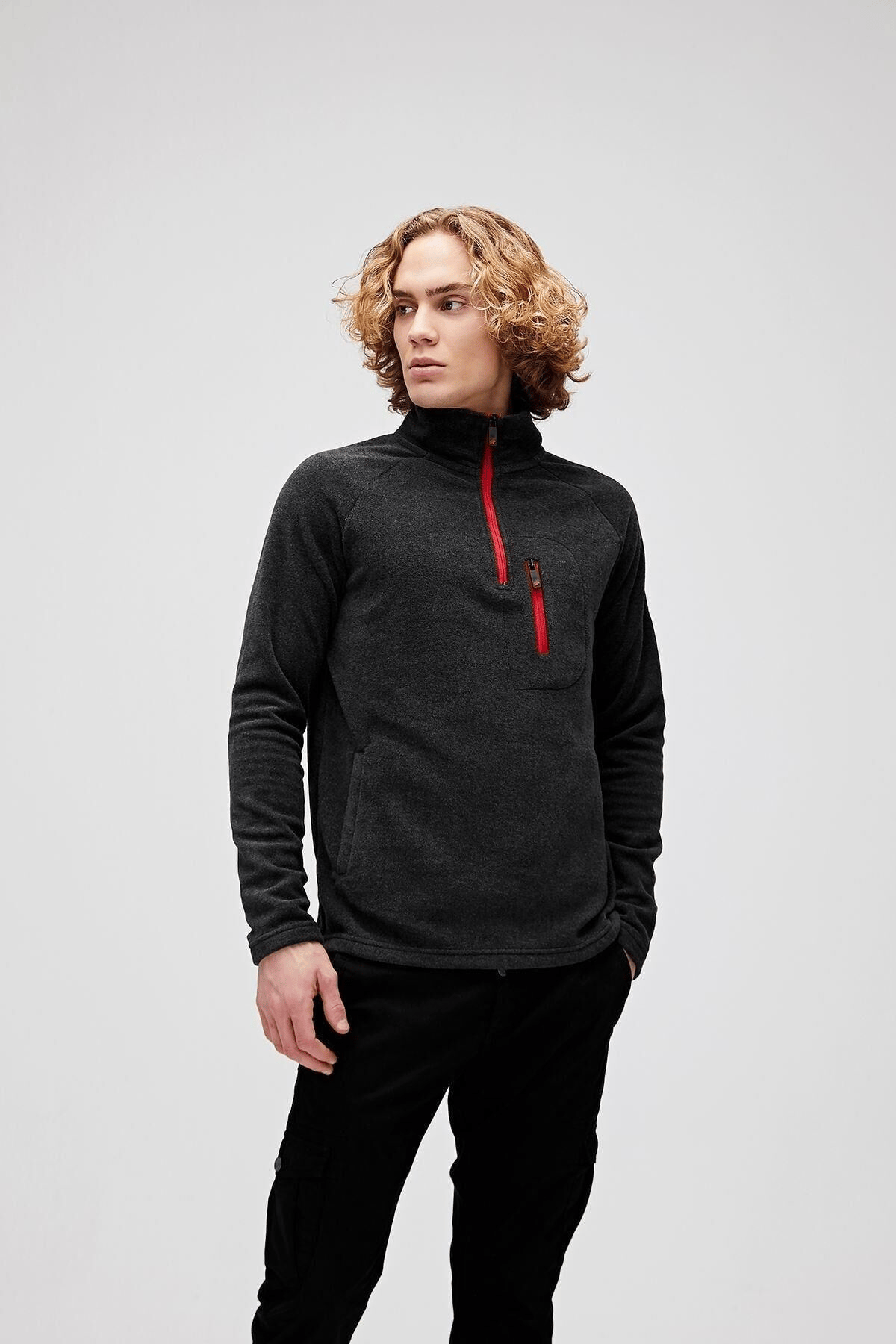 BAD BEAR ERKEK HUSKY HALF-ZIP POLAR SWEATSHIRT 19.02.21.006