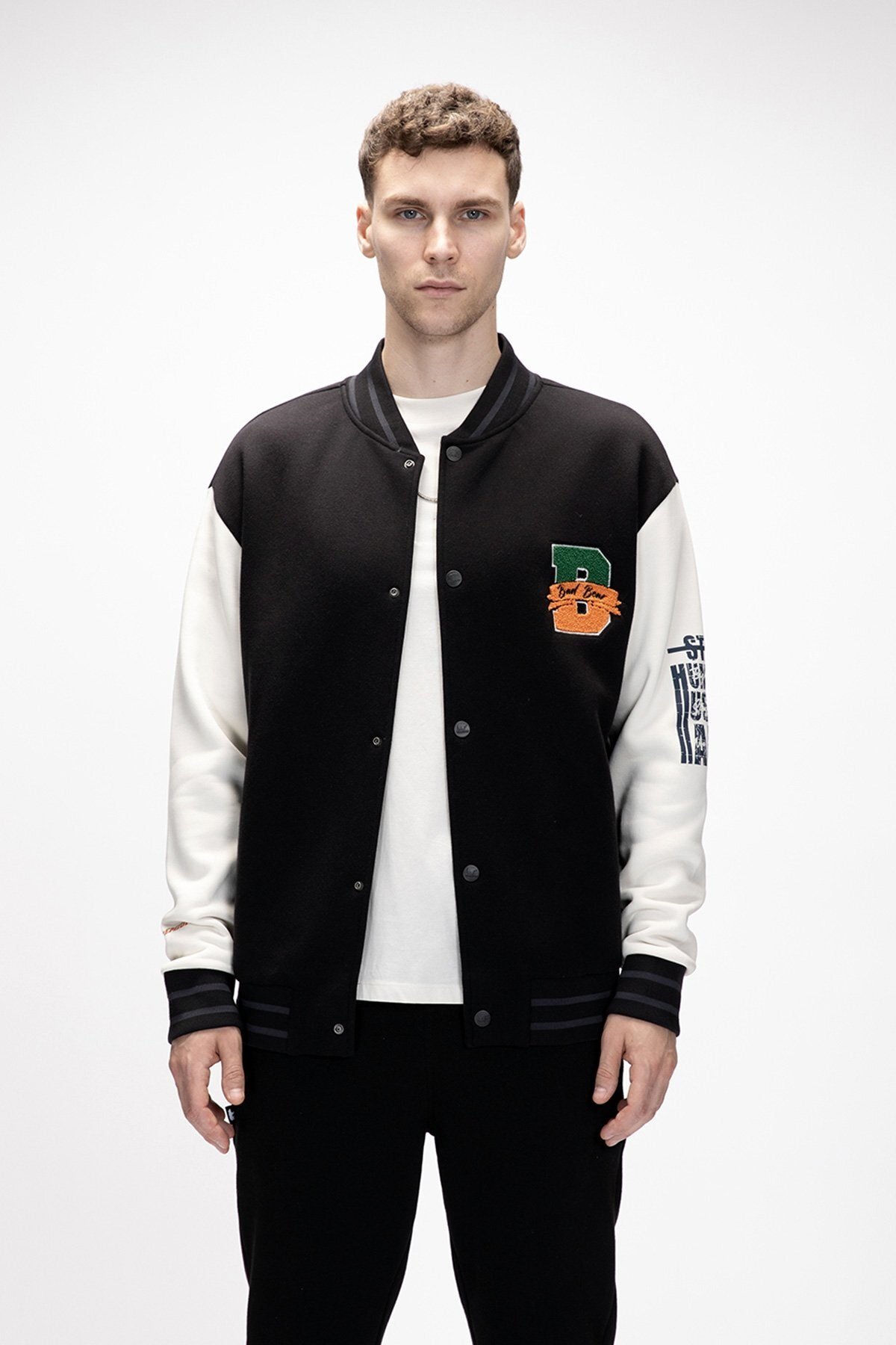 BAD BEAR ERKEK POLAR ELEVEN COLLAGE JACKET 25.02.15.007