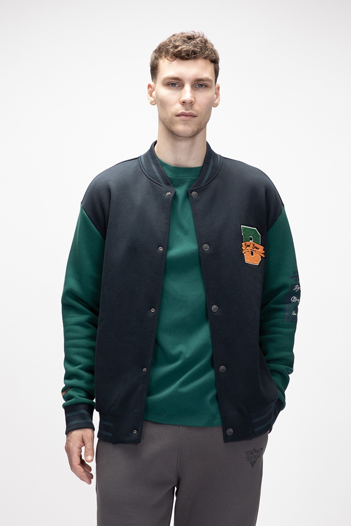 BAD BEAR ERKEK POLAR ELEVEN COLLAGE JACKET 25.02.15.007