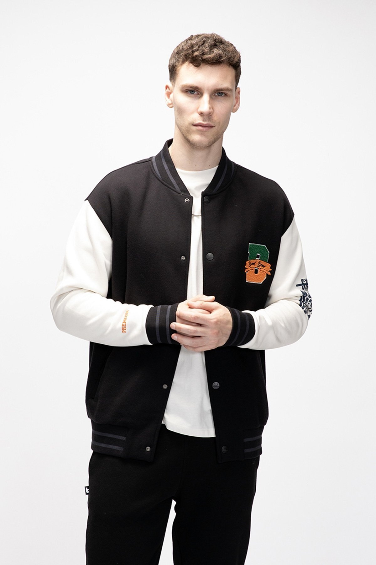 BAD BEAR ERKEK POLAR ELEVEN COLLAGE JACKET 25.02.15.007